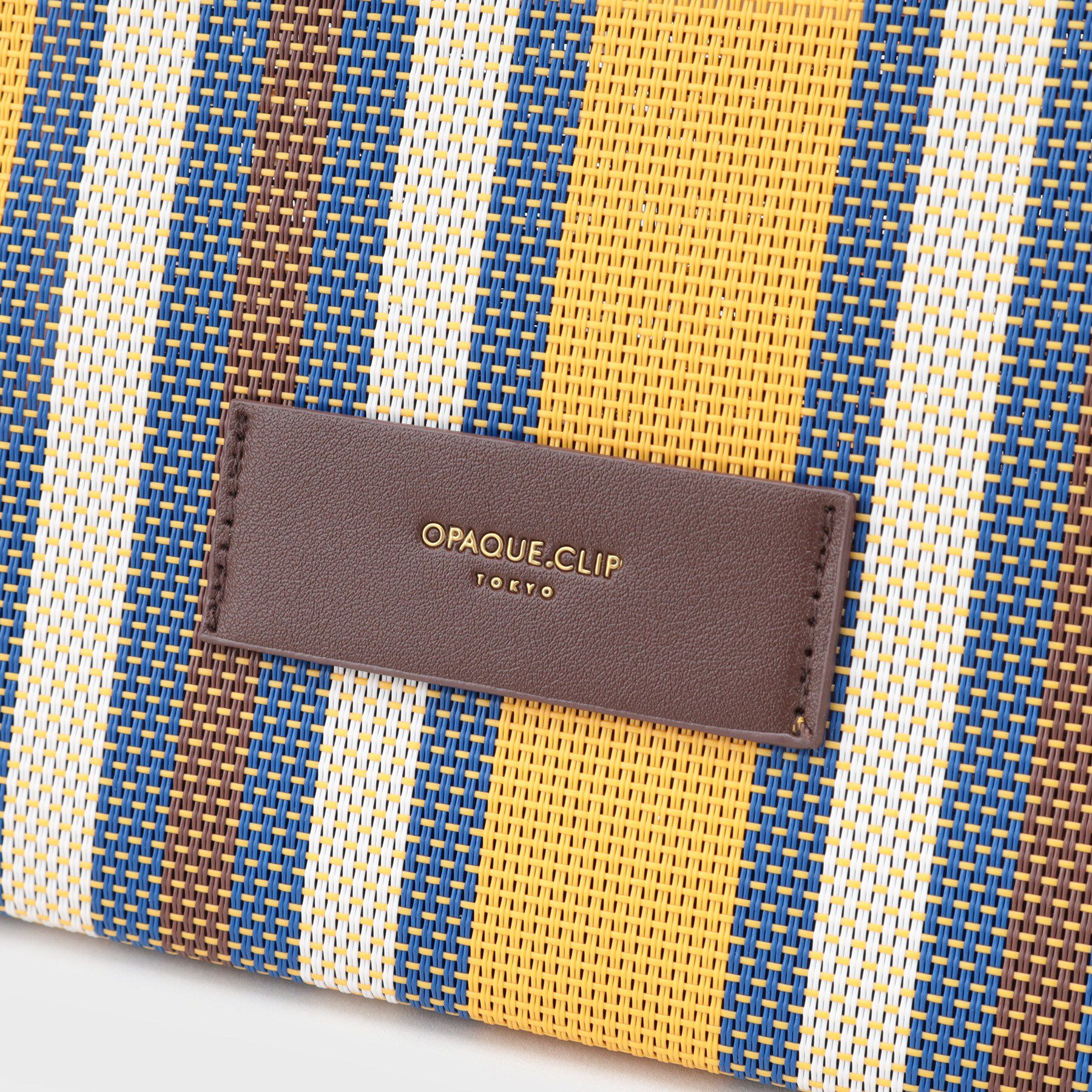 OPAQUE.CLIP「デザインハンドルマルチストライプミドルトート」|トートバッグ|