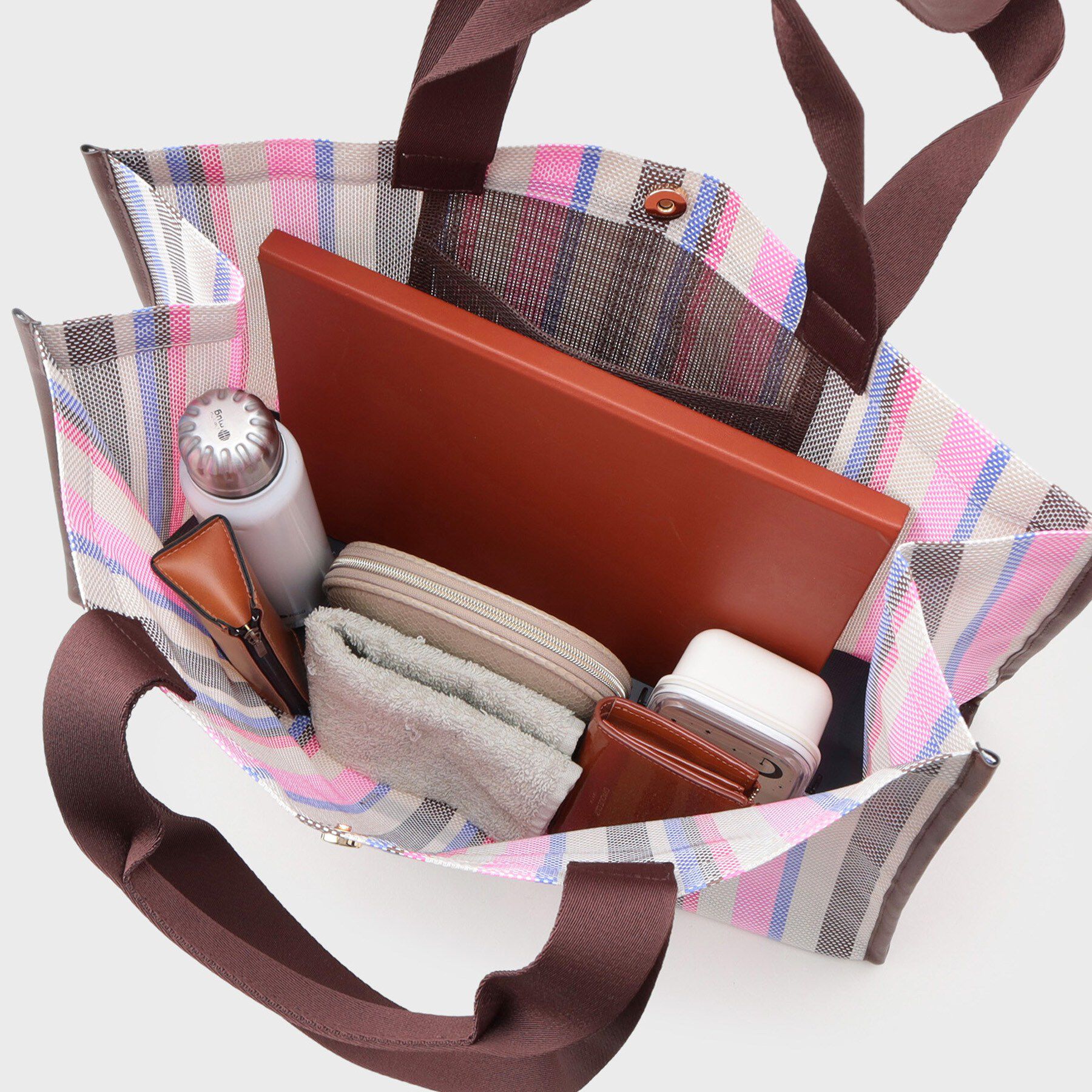 OPAQUE.CLIP「マルチストライプBIGトート」|トートバッグ|