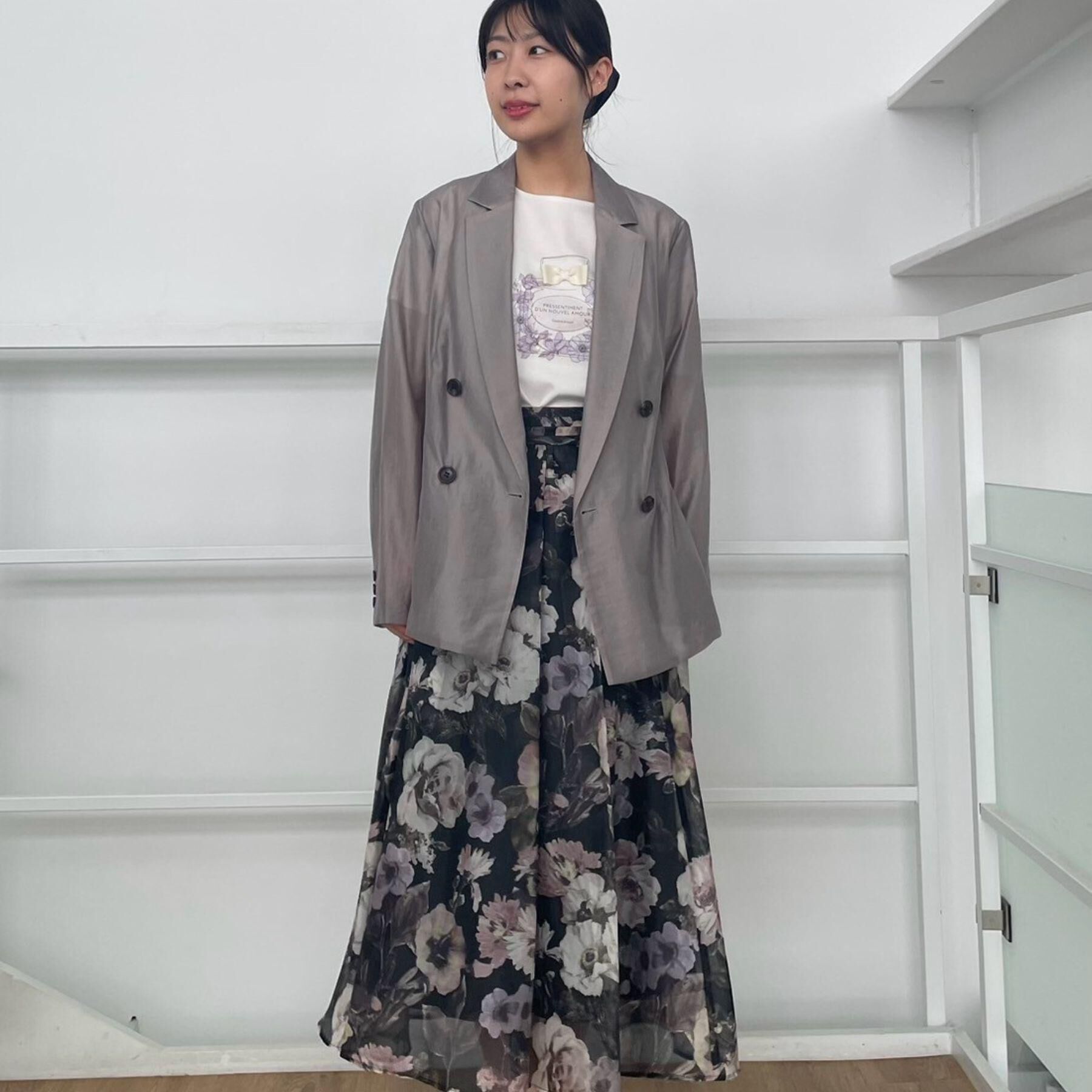 Couture broach「【一枚で着映える・華やか・上品】Summerオーガンフルールスカート」|スカート|