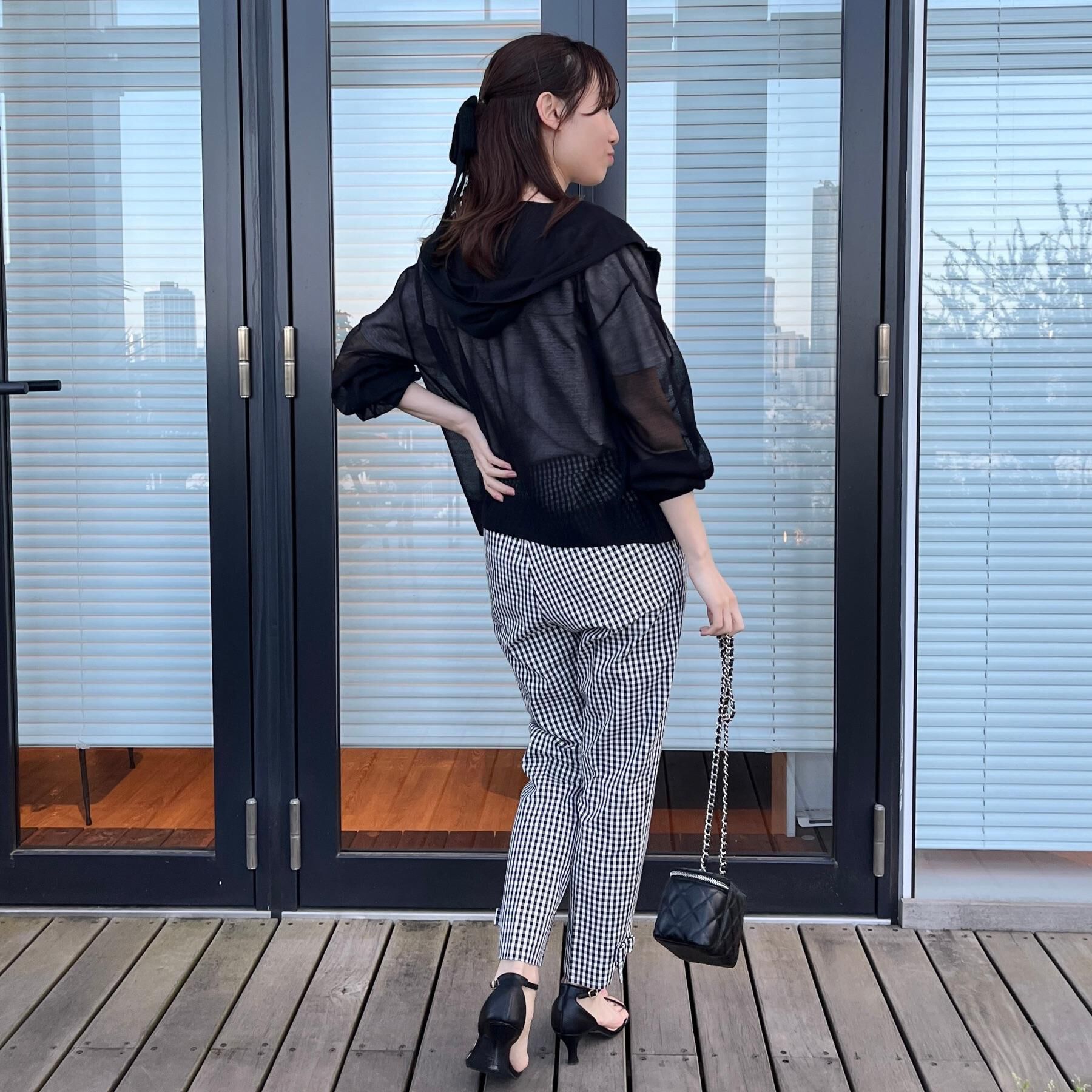 Couture broach「【上品な透け感・大人カジュアル】シアージップアップフーディー」|パーカー|