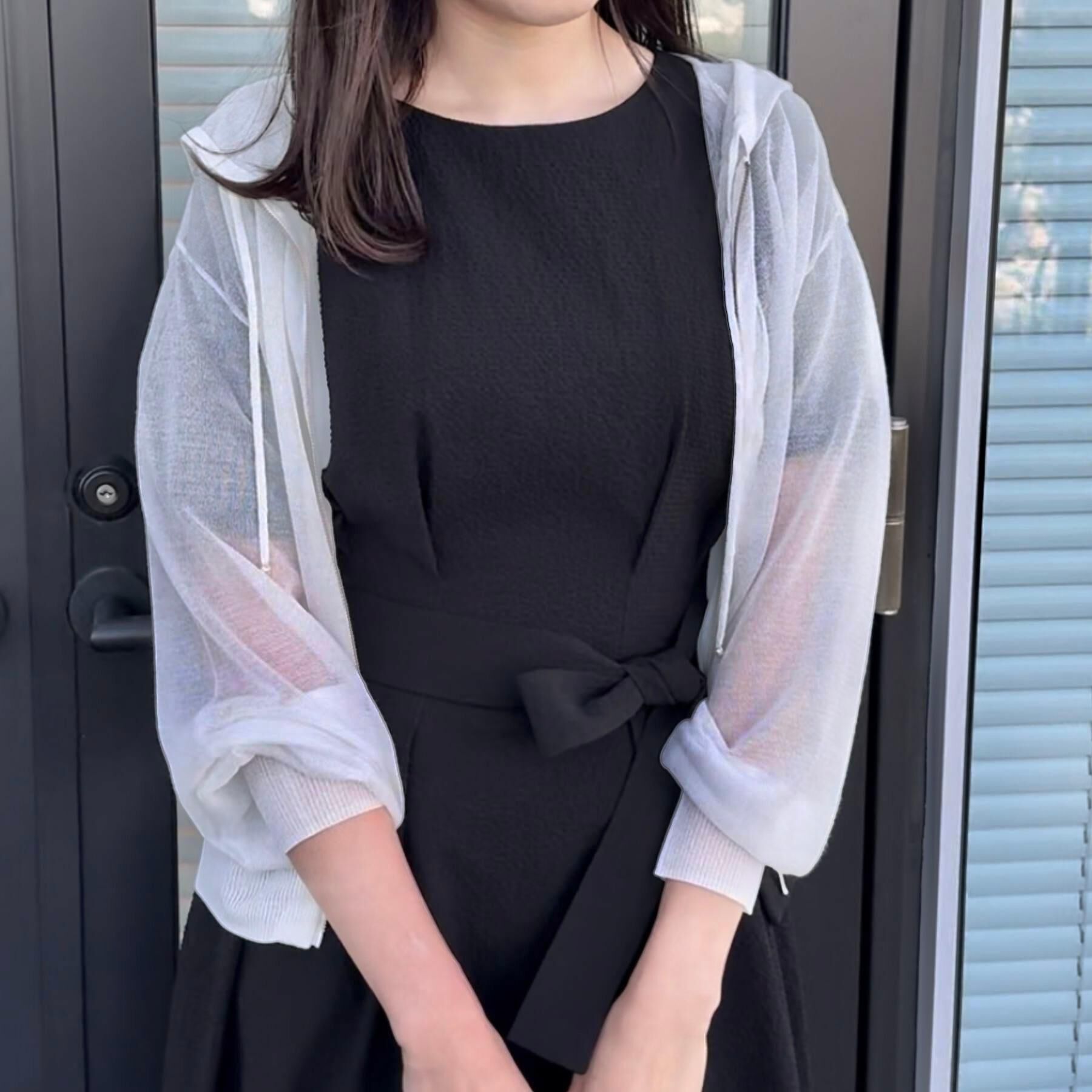 Couture broach「【細見え・キレイめ】サッカータックワンピース」|ワンピース|