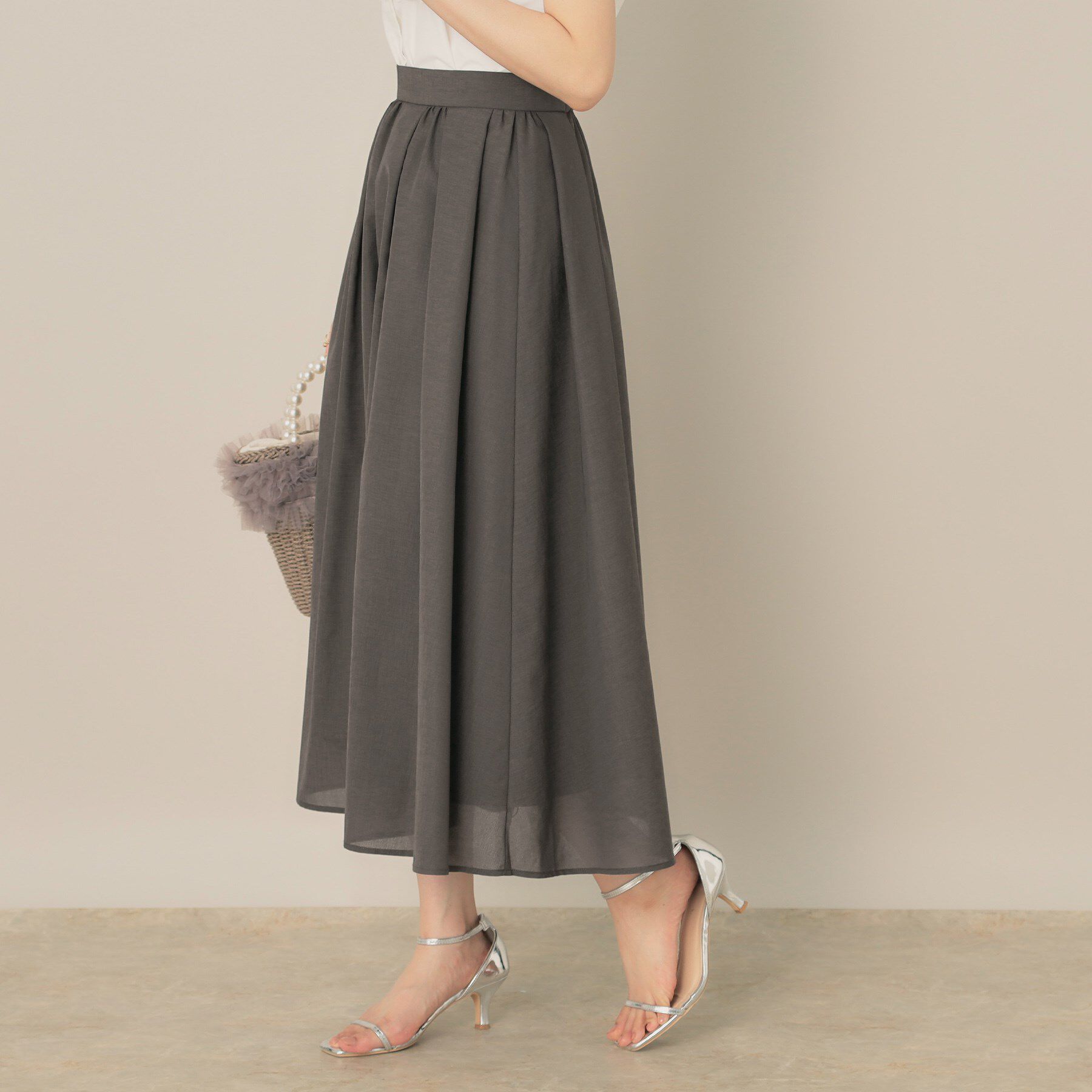 Couture broach「【きれいめ・シアー・通勤】パレットボイルロングスカート」|スカート|