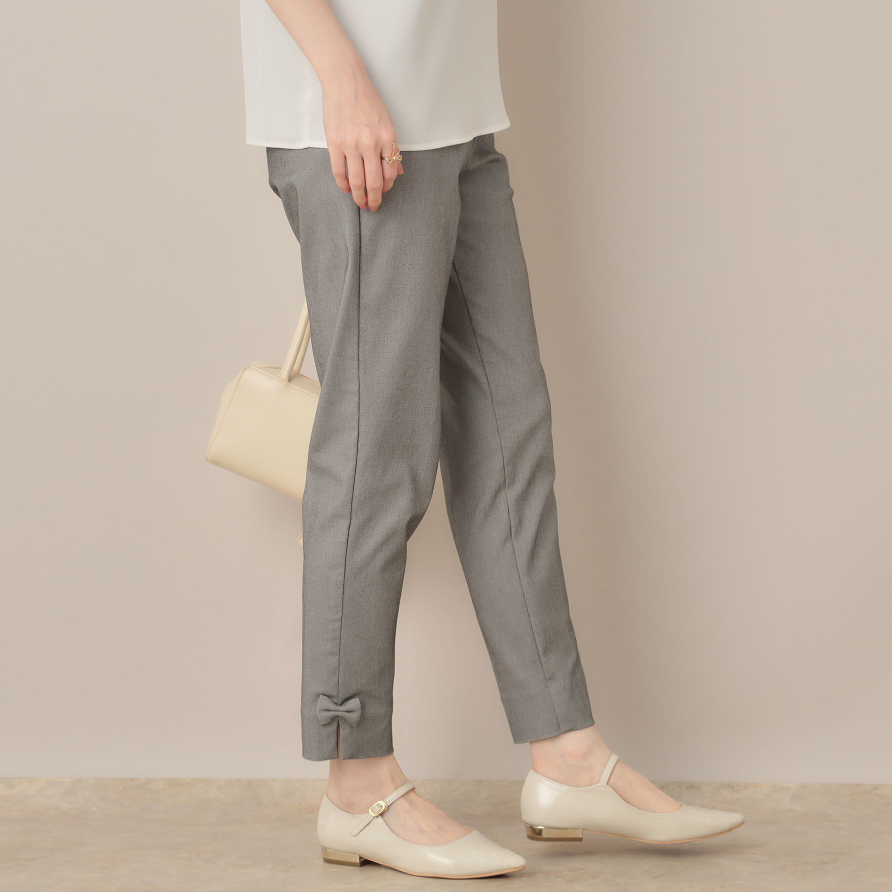 Couture broach「【らくちん・キレイ見え】リボンハイパーストレッチパンツ」|その他|