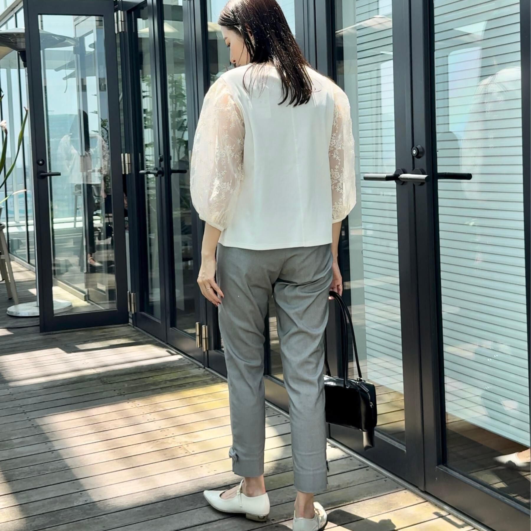 Couture broach「【らくちん・キレイ見え】リボンハイパーストレッチパンツ」|その他|