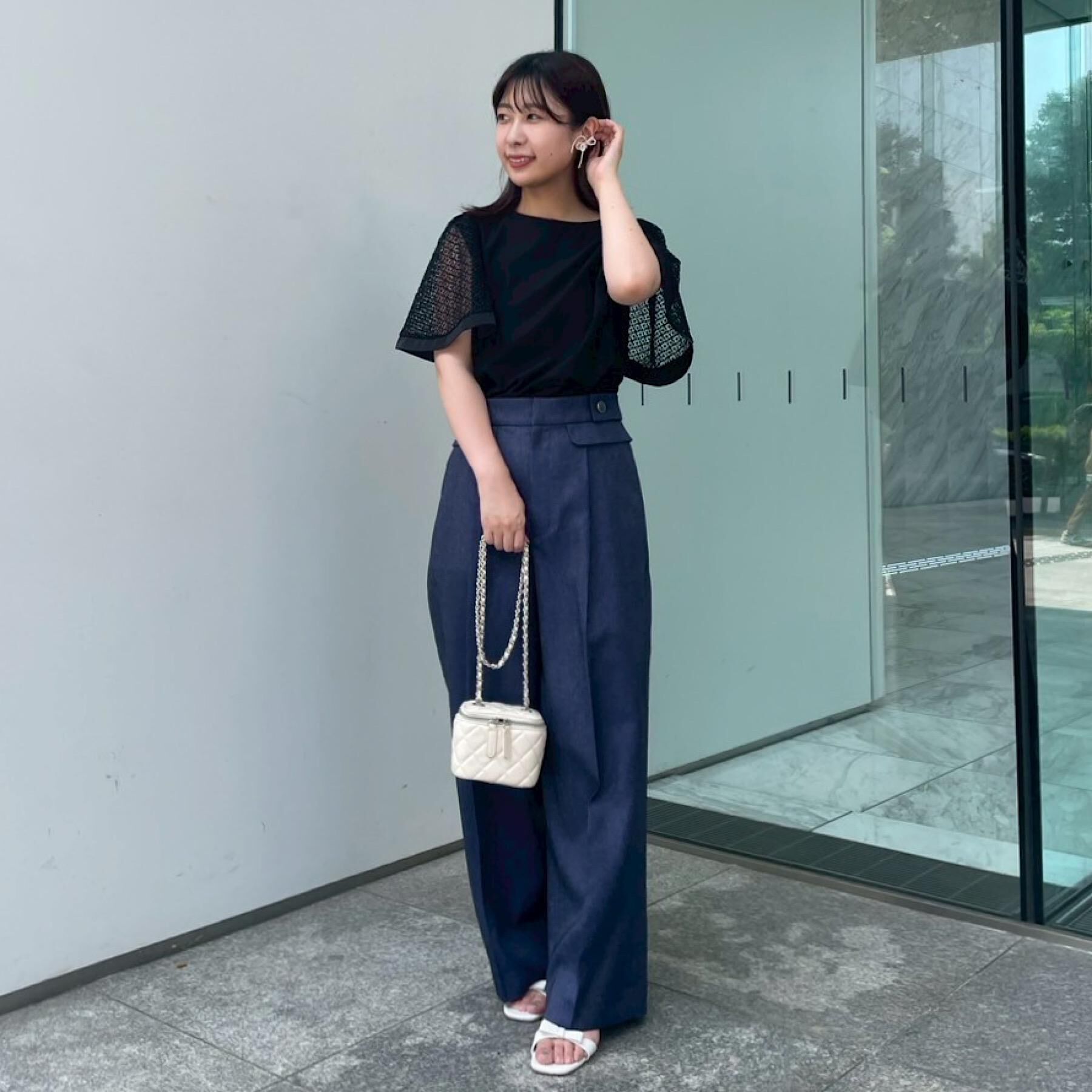 Couture broach「【マシンウォッシャブル・スッキリ見え】デニムライク釦デザインパンツ」|その他|