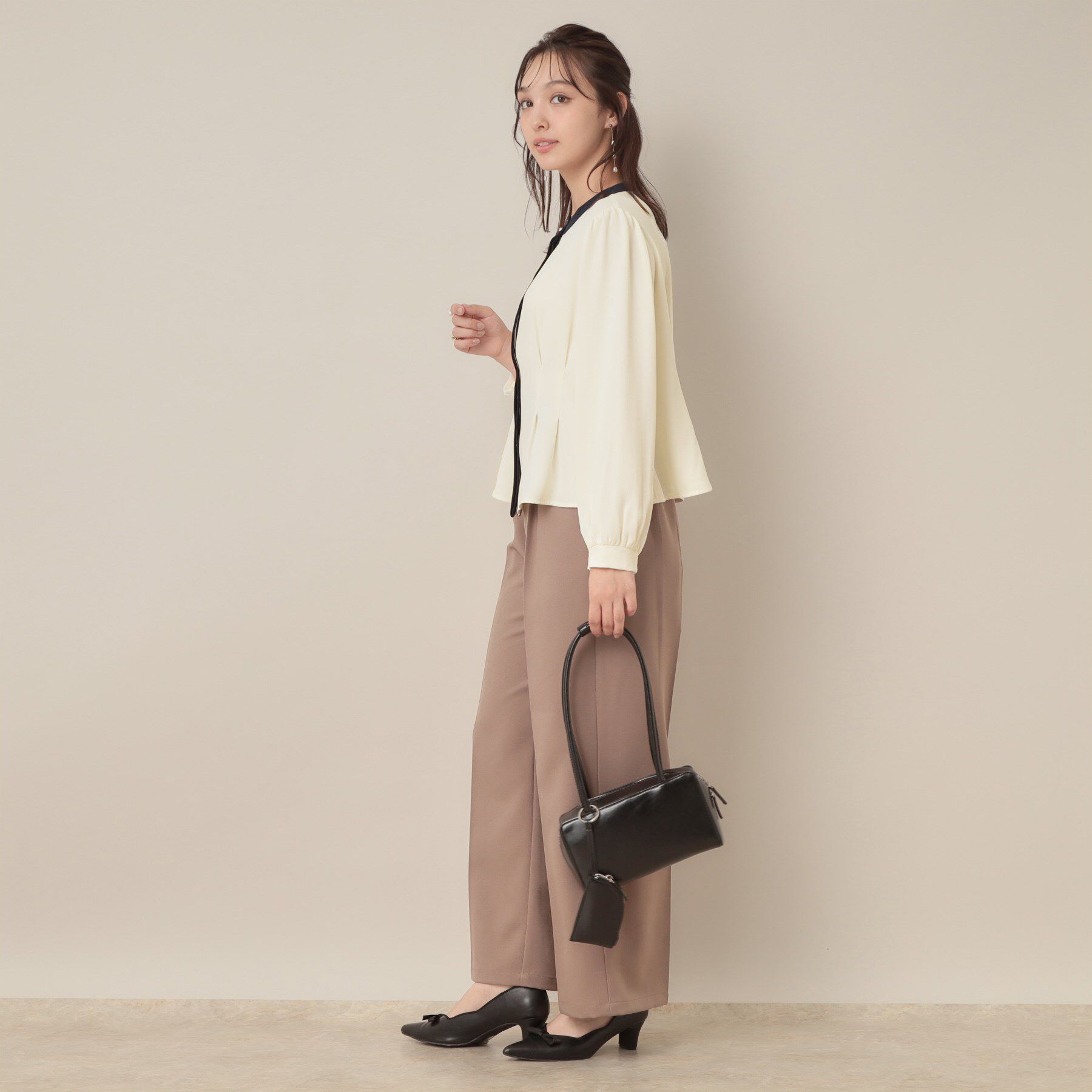 Couture broach「【きれいめ・通勤】配色羽織れるブラウス」|シャツ・ブラウス|