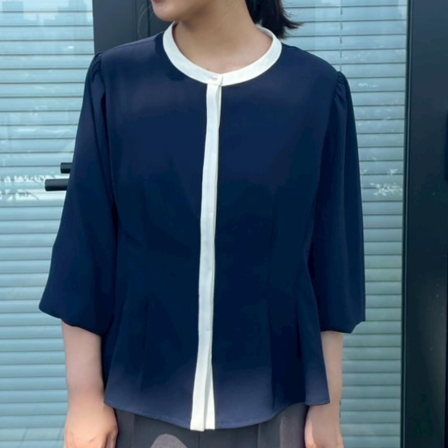 Couture broach「【きれいめ・通勤】配色羽織れるブラウス」|シャツ・ブラウス|