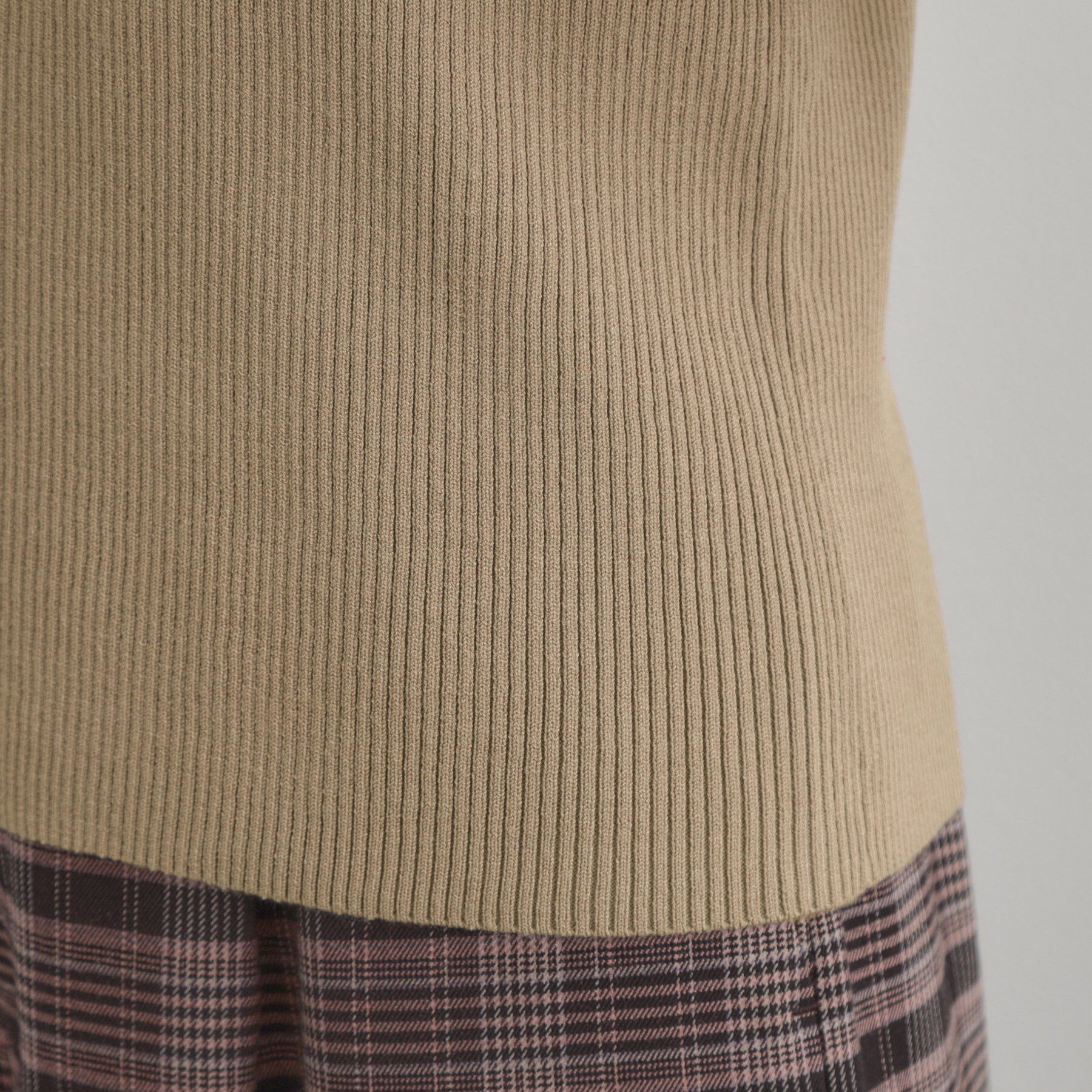 Couture broach「【着映え・フェミニン・通勤】レース衿カフス付きリブニット」|ニット・セーター|