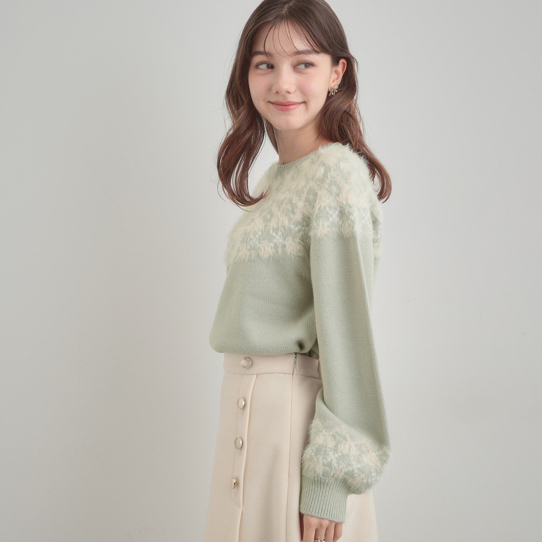 Couture broach「【着映え】求心フェザーニット」|ニット・セーター|