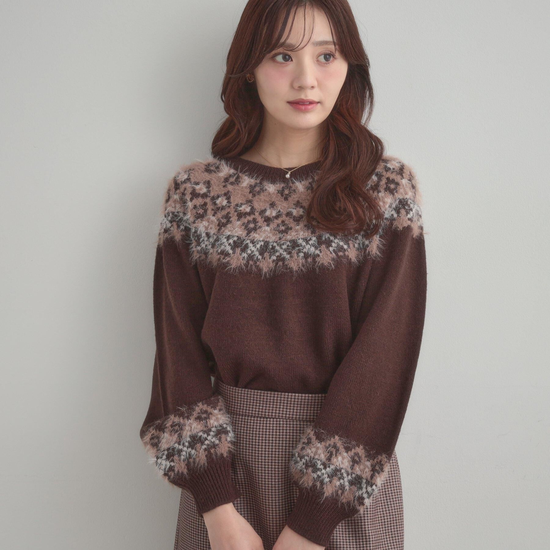 Couture broach「【着映え】求心フェザーニット」|ニット・セーター|