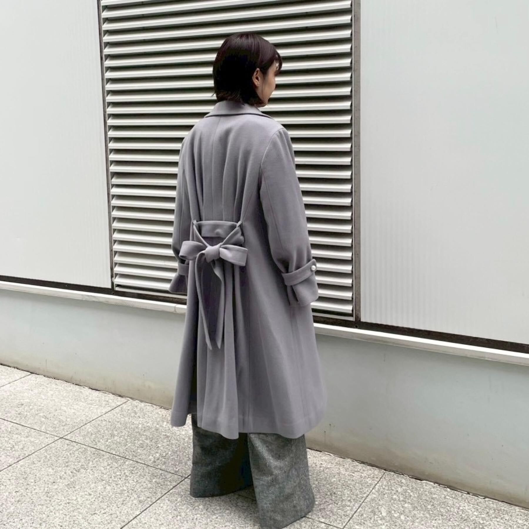 Couture broach「【大人上品・ベルト付き】パール調釦チェスターコート」|チェスターコート|