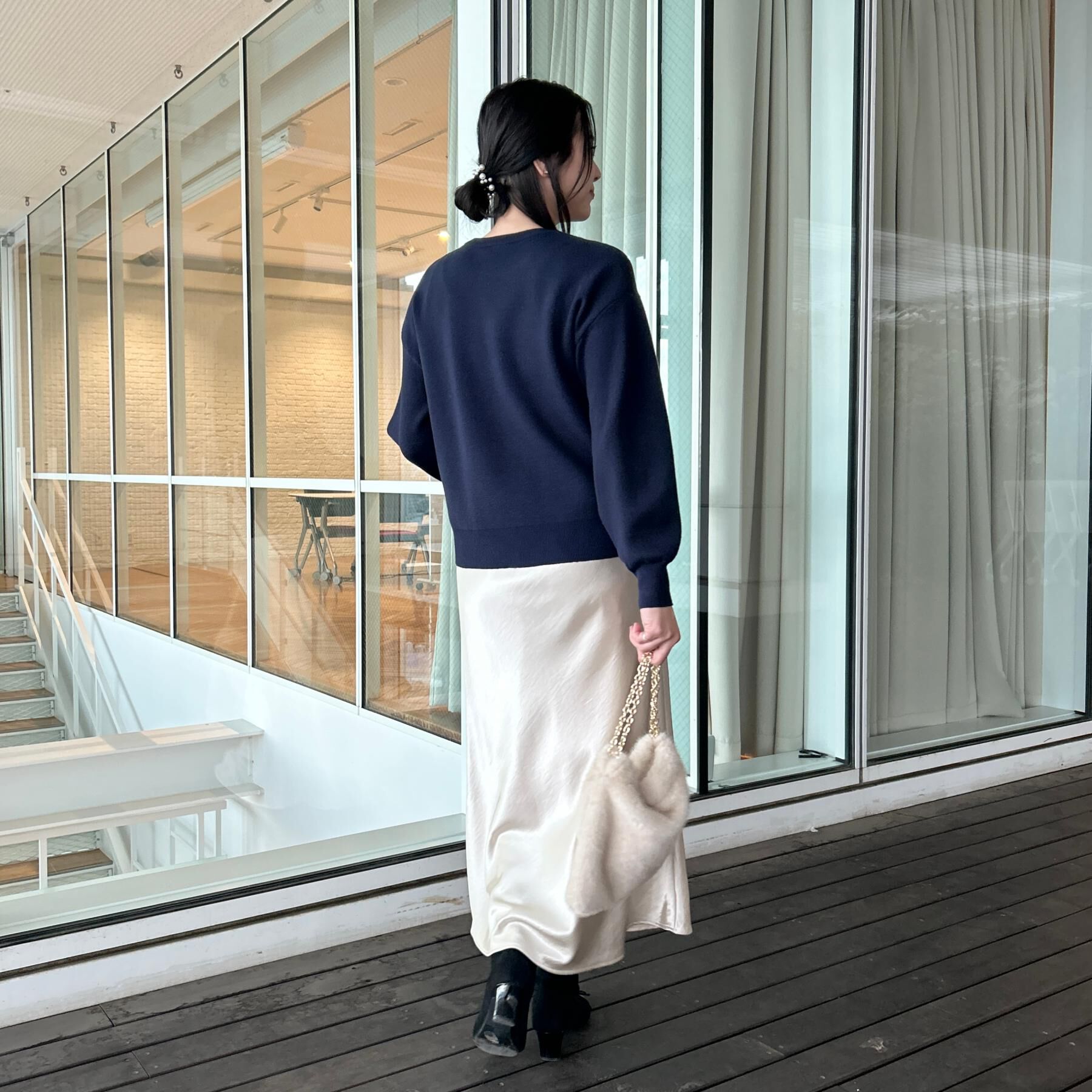 Couture broach「【パール調・ビジューデザイン】華やかロゴニット」|ニット・セーター|