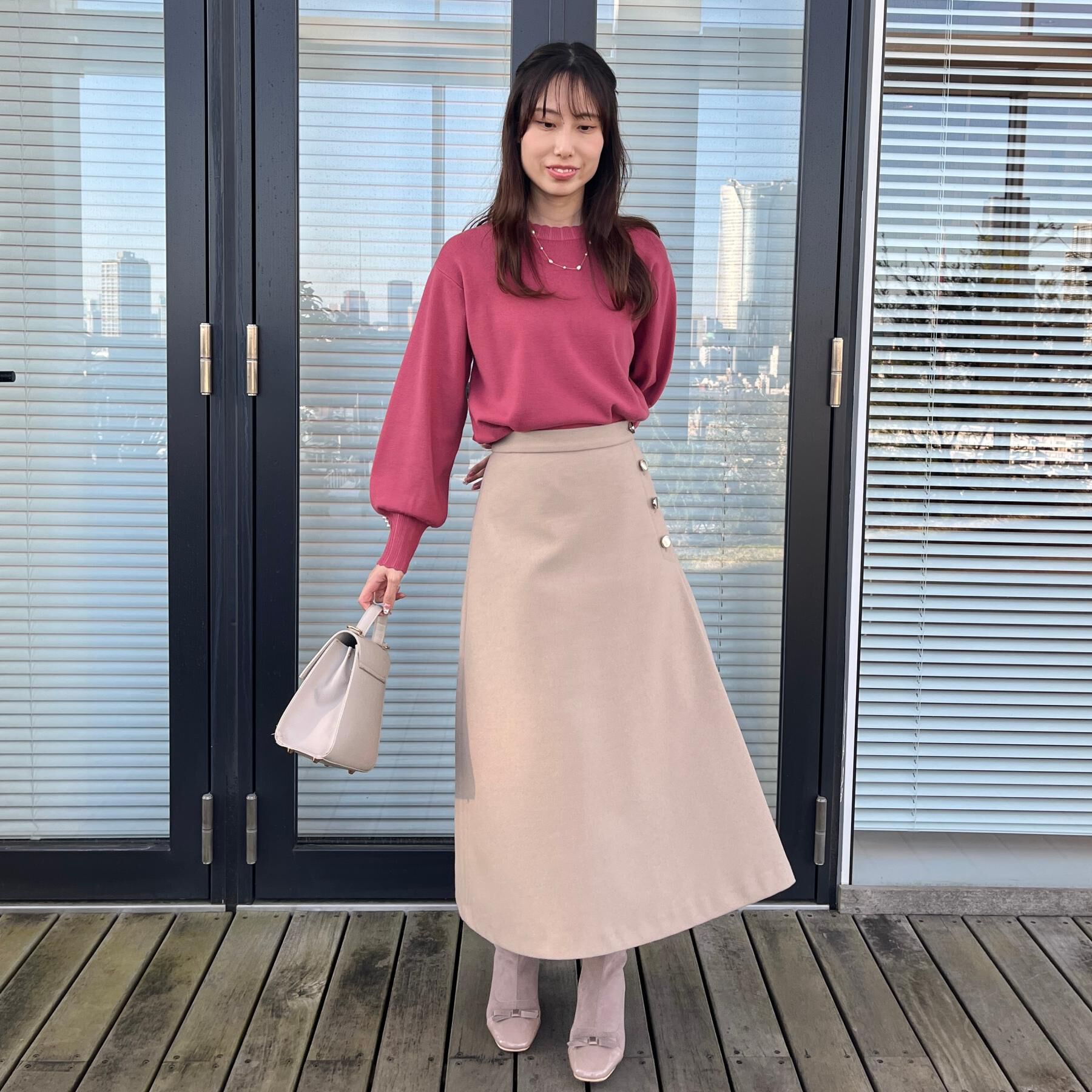 Couture broach「【洗える/スカラデザイン】パフスリーブ ニット」|ニット・セーター|