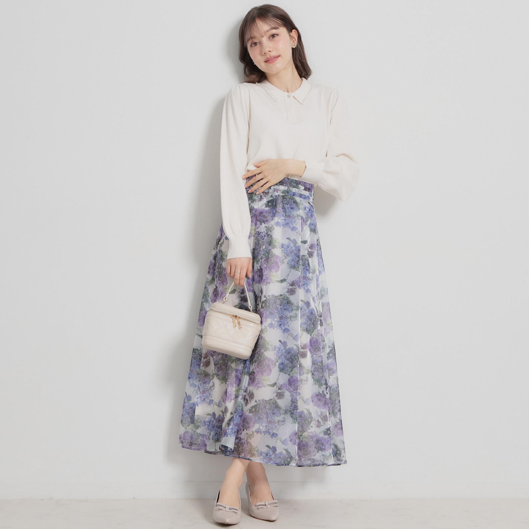 Couture broach「【洗える・着映え】パール調衿ニット」|ニット・セーター|