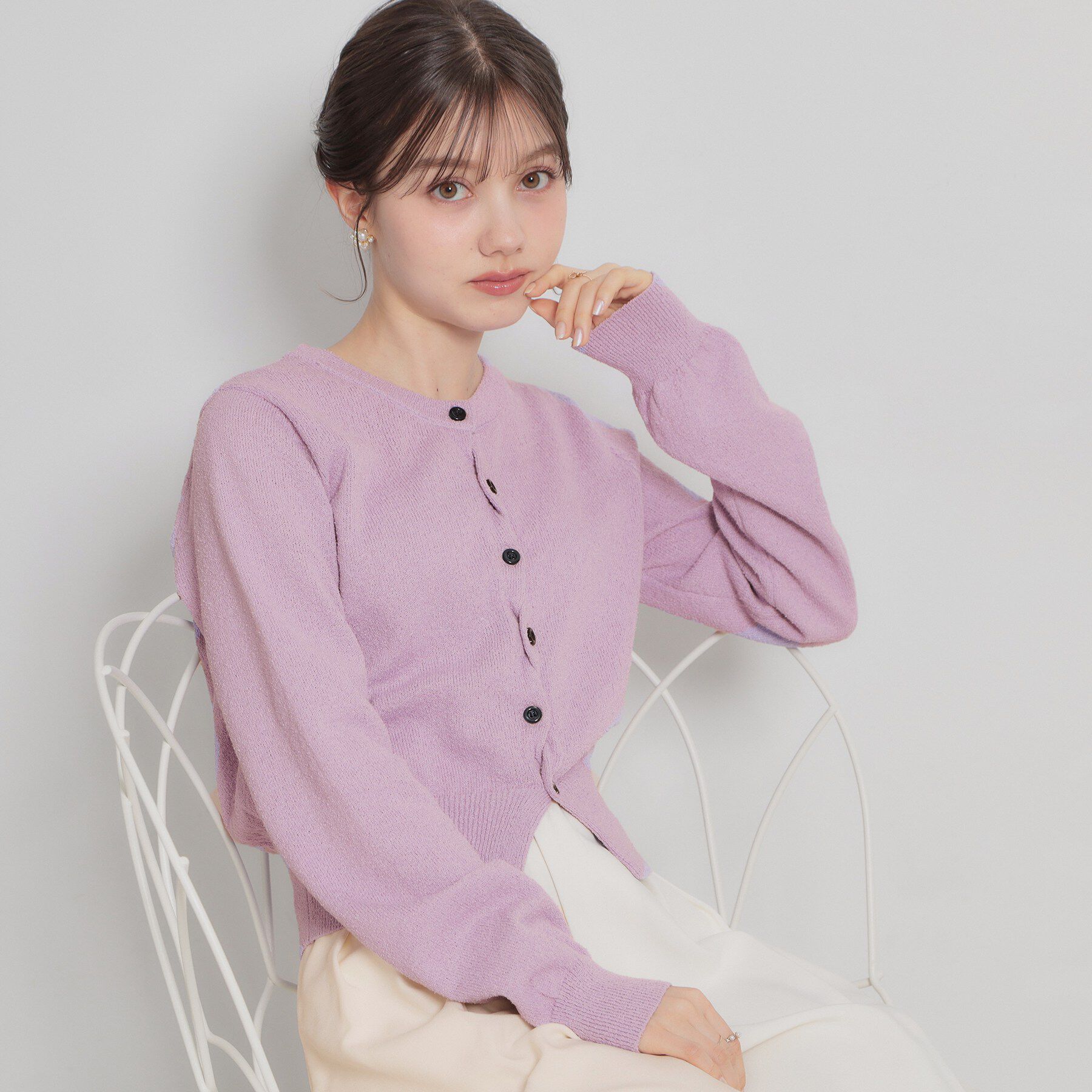 Couture broach「クロスボタンカーディガン」|カーディガン|