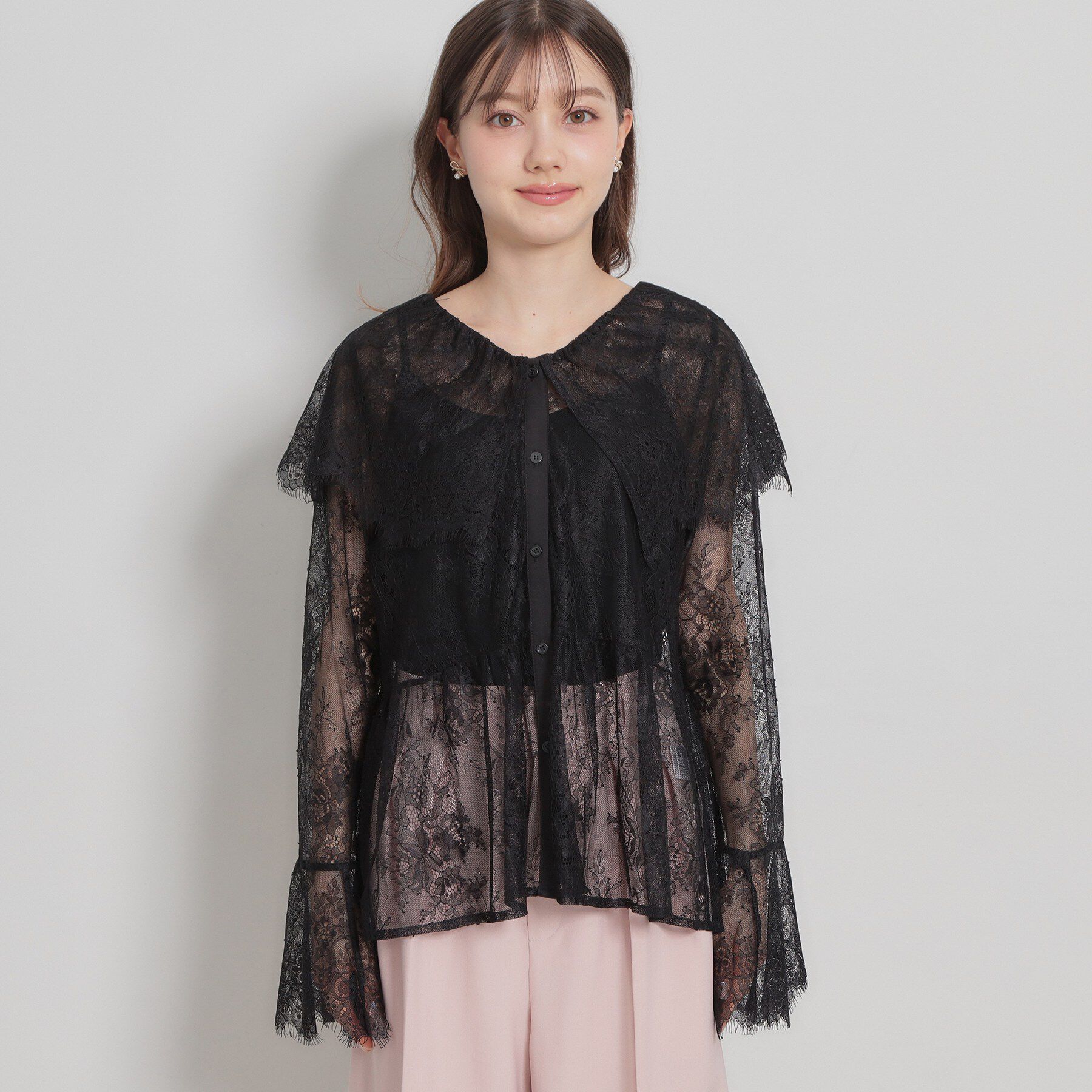 Couture broach「スカラップレースブラウス」|シャツ・ブラウス|
