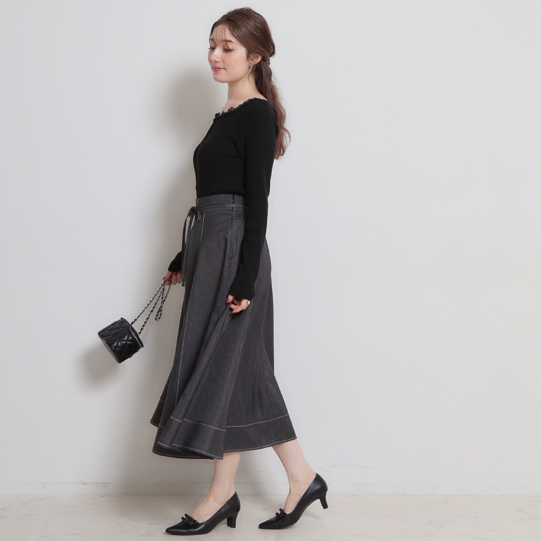 Couture broach「前後2WAY衿レースカーディガン」|カーディガン|