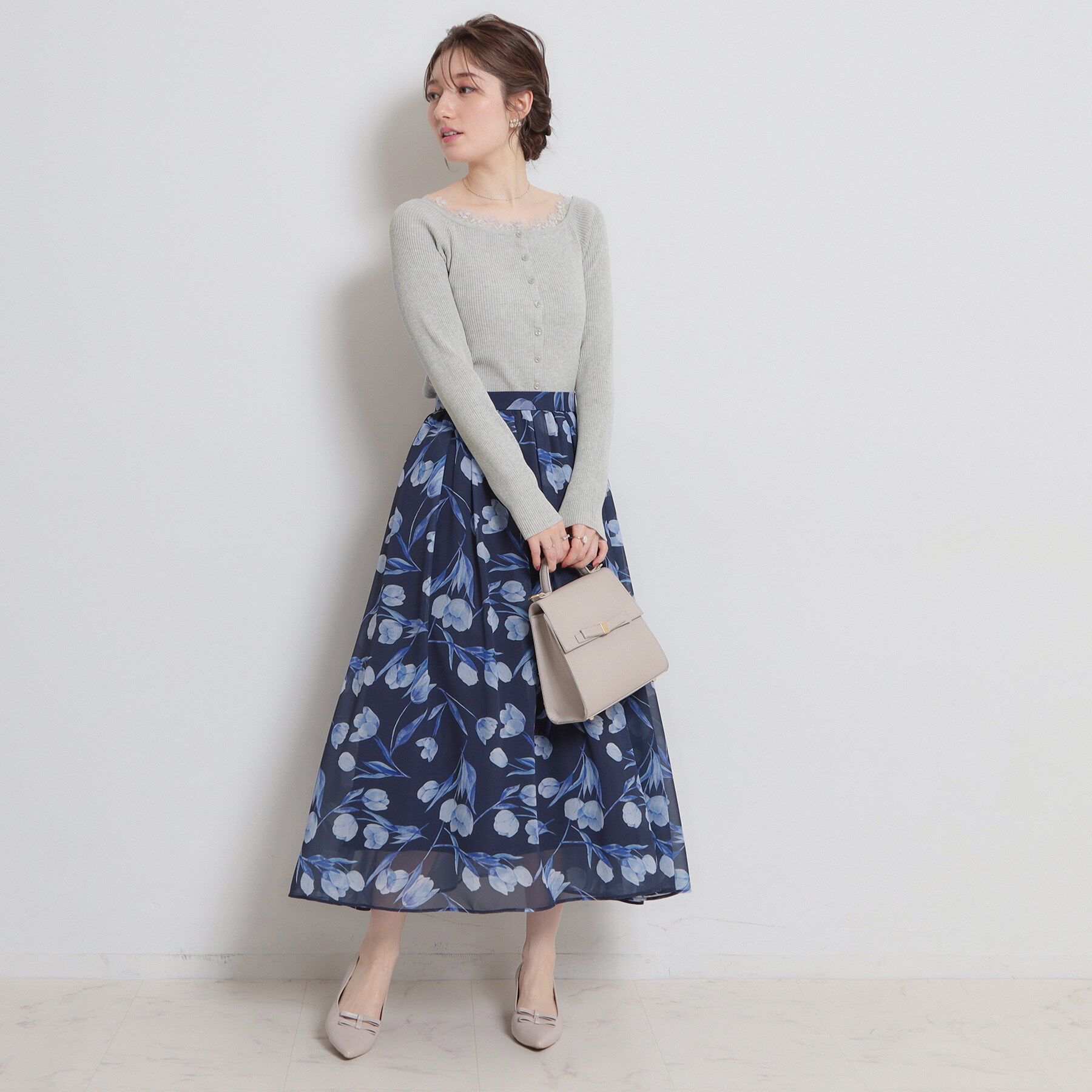 Couture broach「前後2WAY衿レースカーディガン」|カーディガン|