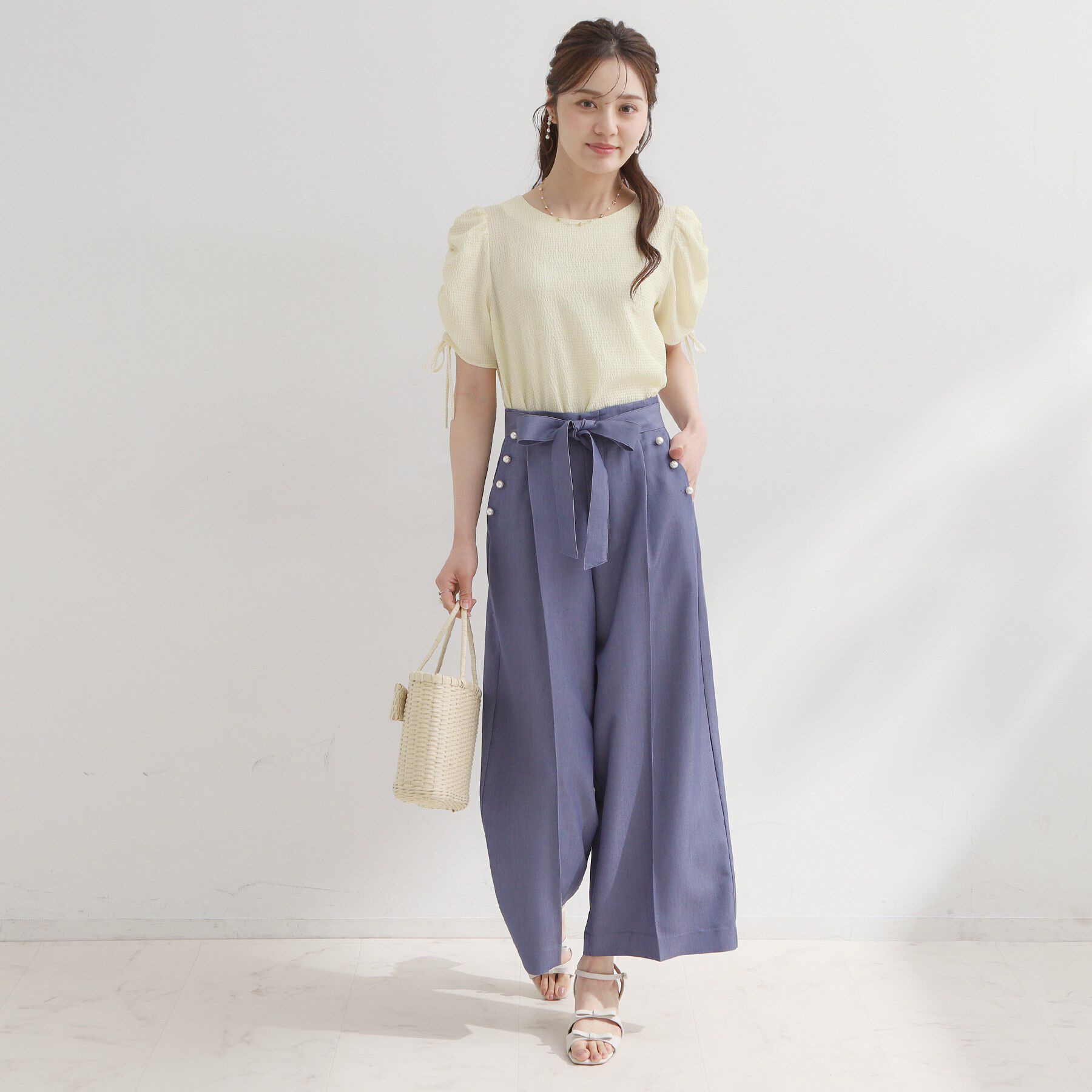 Couture broach「シャーリングチェックブラウス」|シャツ・ブラウス|