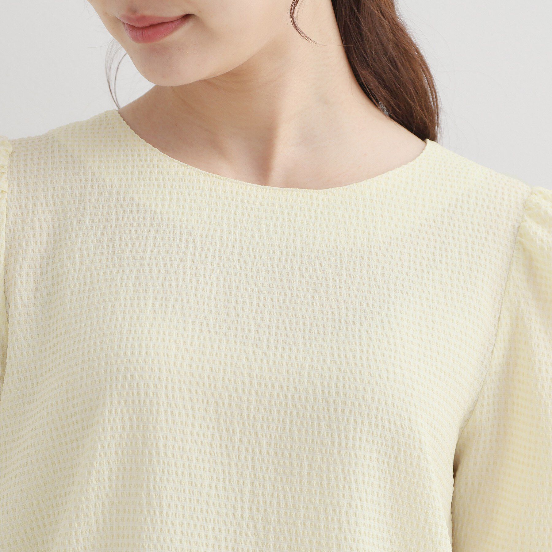 Couture broach「シャーリングチェックブラウス」|シャツ・ブラウス|