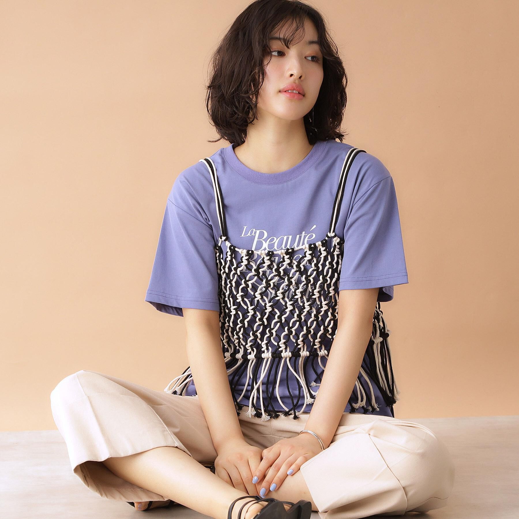 THE SHOP TK「マクラメビスチェ」|キャミソール|