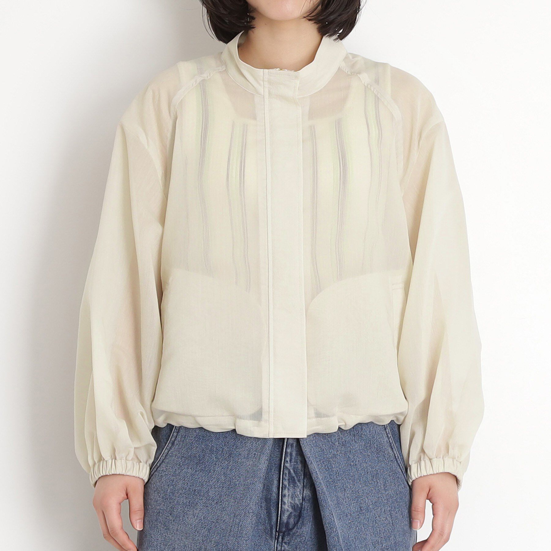 THE SHOP TK「シアースタンドカラーブルゾン【洗える】」|ブルゾン・スタジャン|