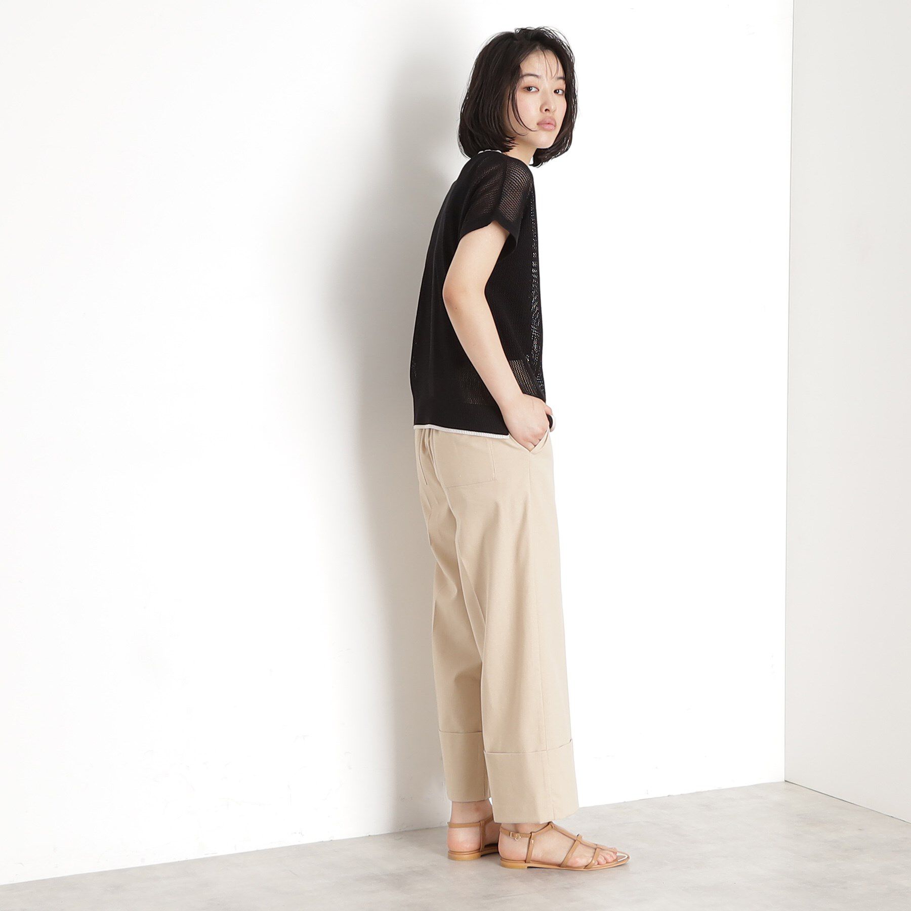 THE SHOP TK「フレンチスリーブメッシュニットタンクセット【洗える】」|その他|