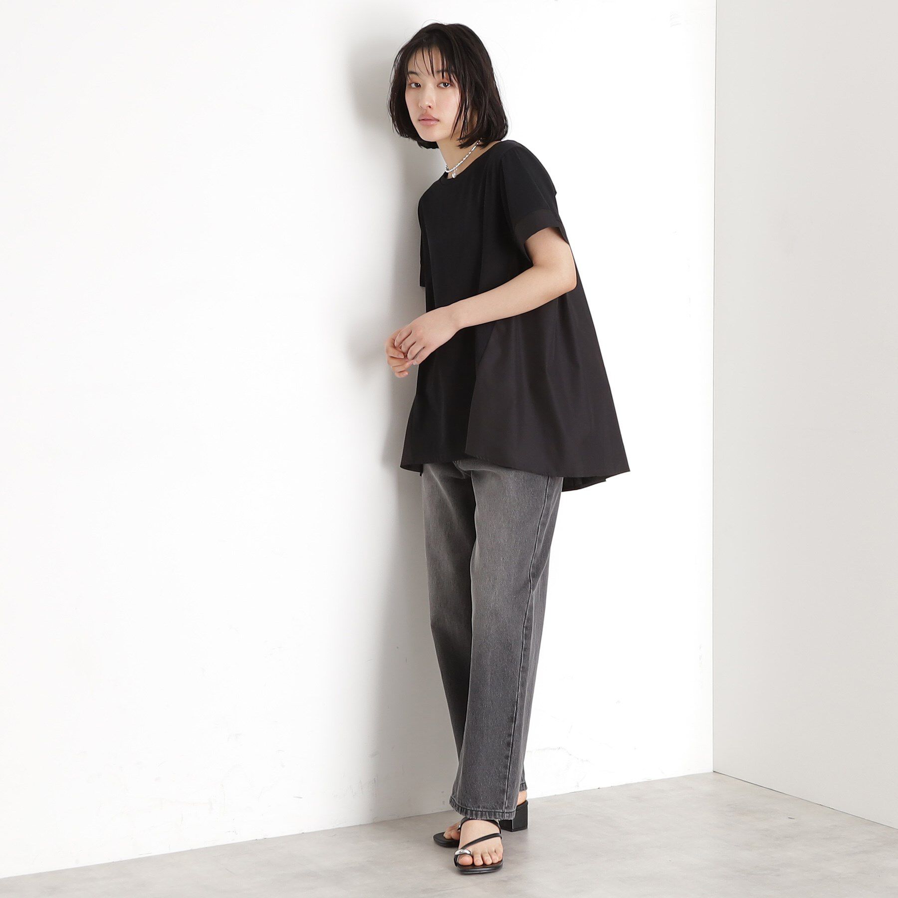 THE SHOP TK「切替バックギャザーチュニック【洗濯機OK/接触冷感/UV】」|チュニック|