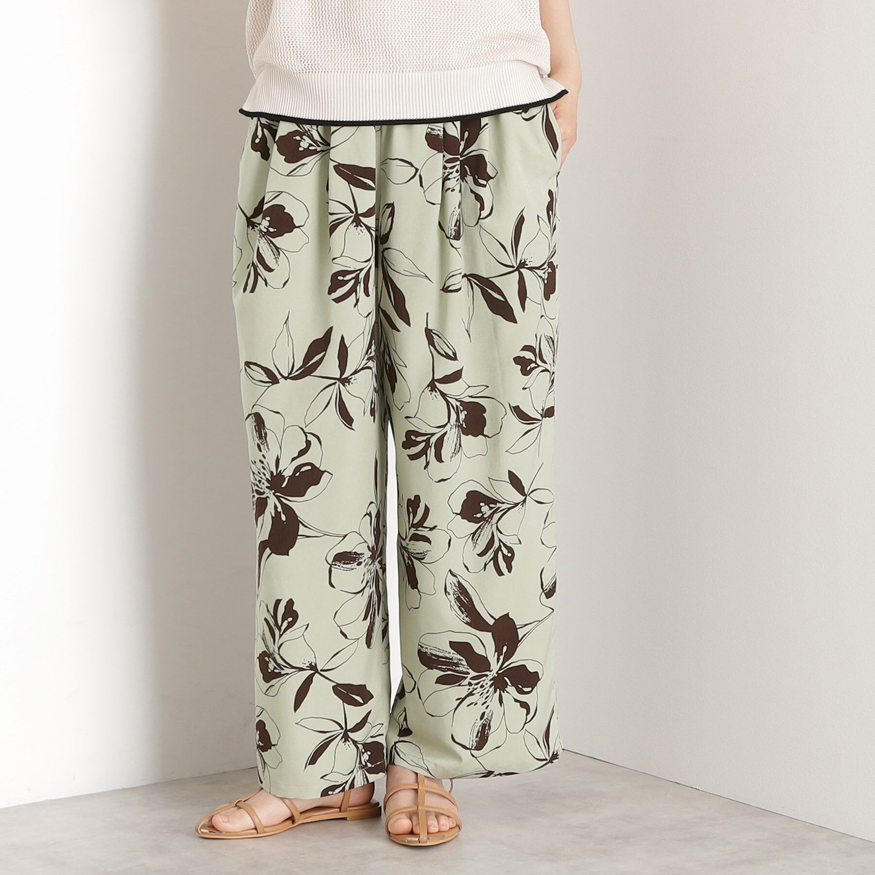 THE SHOP TK「フラワープリントイージーパンツ【洗える】」|その他|