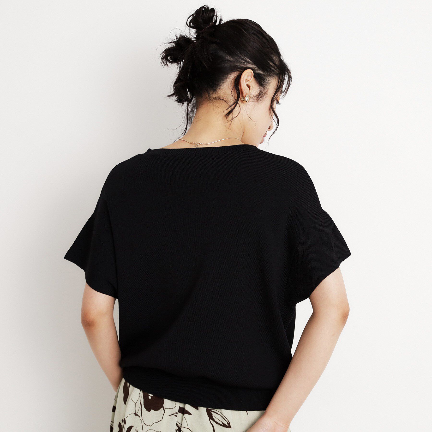 THE SHOP TK「さらさらフレアスリーブサマーニット【毛玉になりにくい/UV/洗濯機OK】」|ニット・セーター|