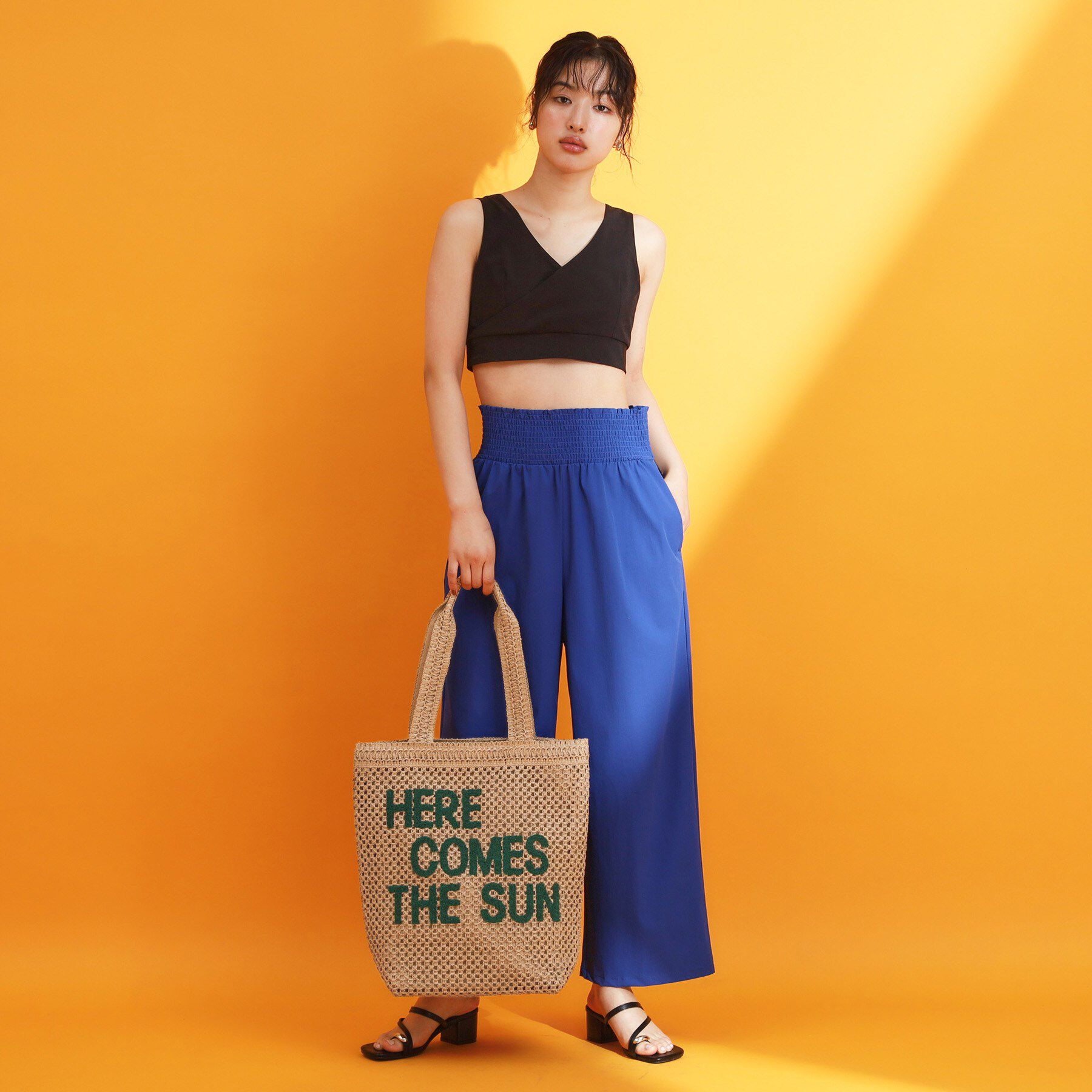 THE SHOP TK「カラーロゴ雑材トートバッグ」|トートバッグ|