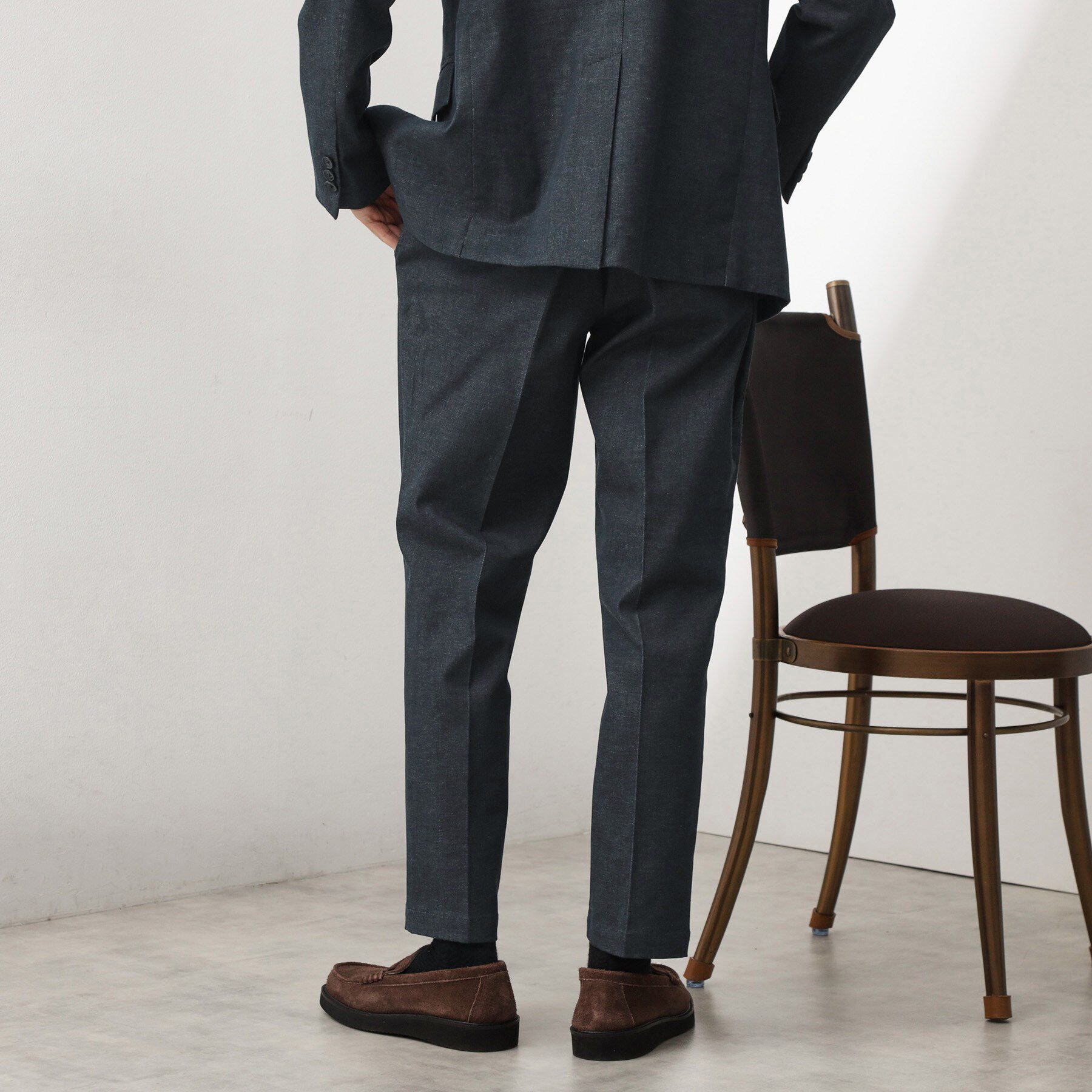 THE SHOP TK「エバーデニムスラックス【色落ちしにくい/洗濯機OK/ストレッチ/セットアップ可】」|その他|