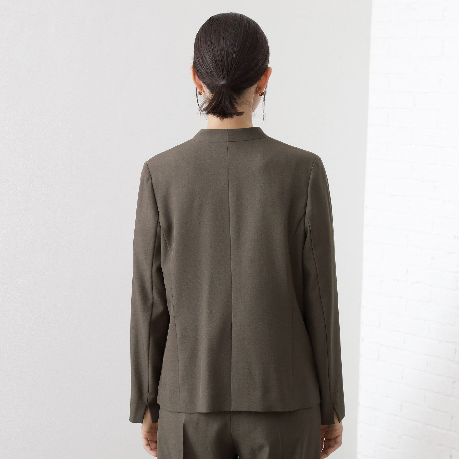 THE SHOP TK「ノーカラージャケット【セットアップ可】」|ノーカラージャケット|