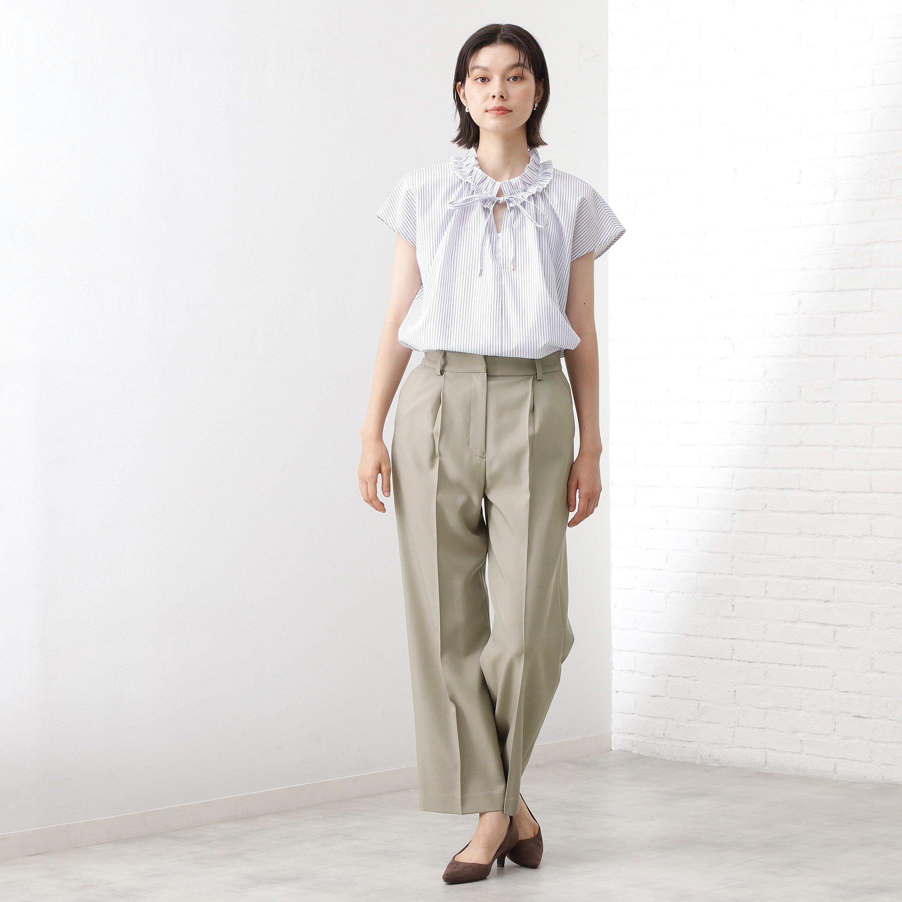 THE SHOP TK「ストレートワイドパンツ【セットアップ可／洗える】」|その他|