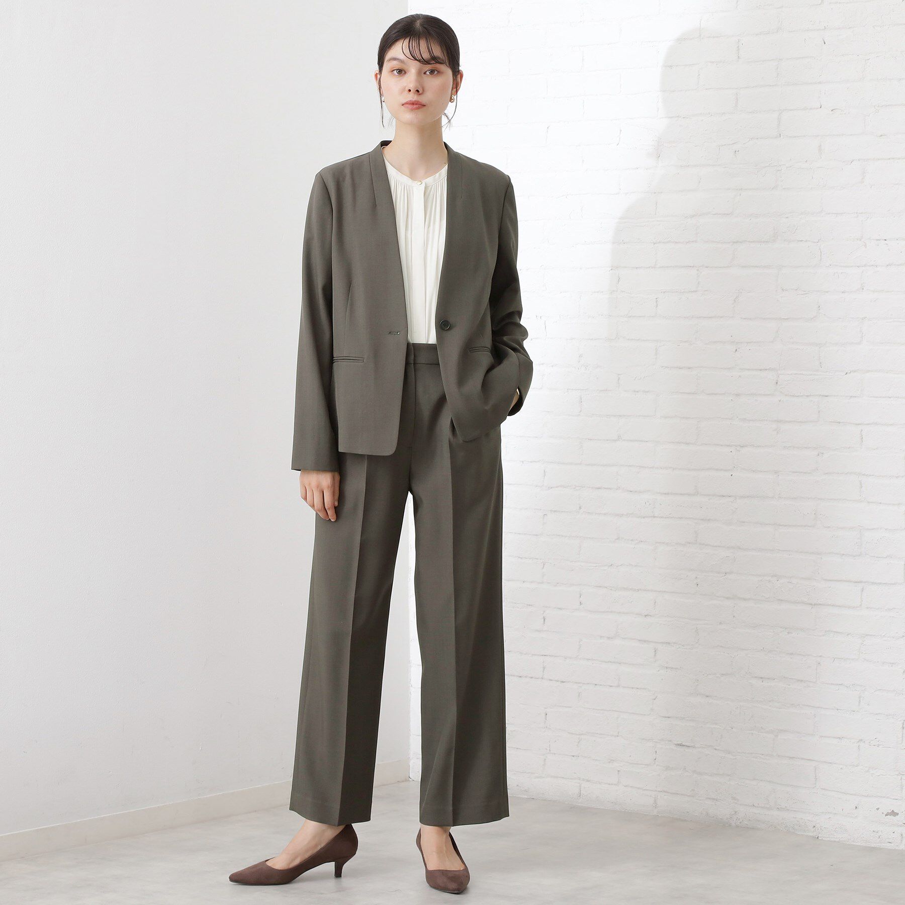 THE SHOP TK「ストレートワイドパンツ【セットアップ可／洗える】」|その他|