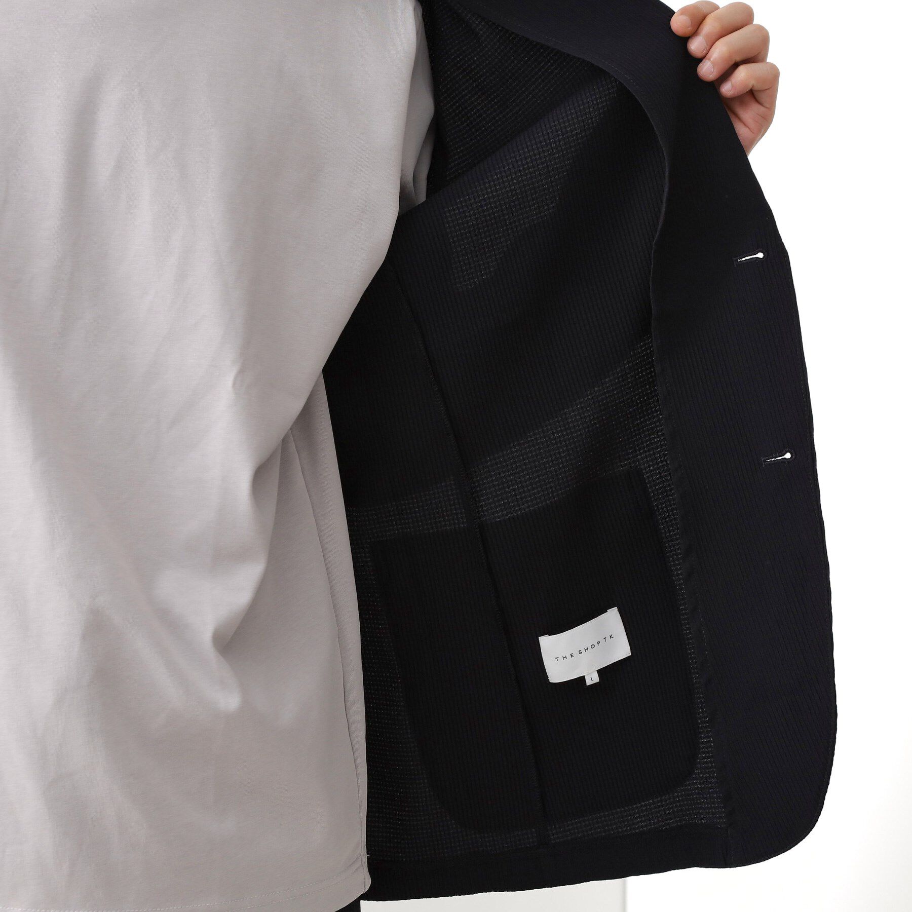 THE SHOP TK「【Begin/ビギン10月号掲載】楊柳スマートジャケット　軽量/洗濯機OK/セットアップ可」|テーラードジャケット|