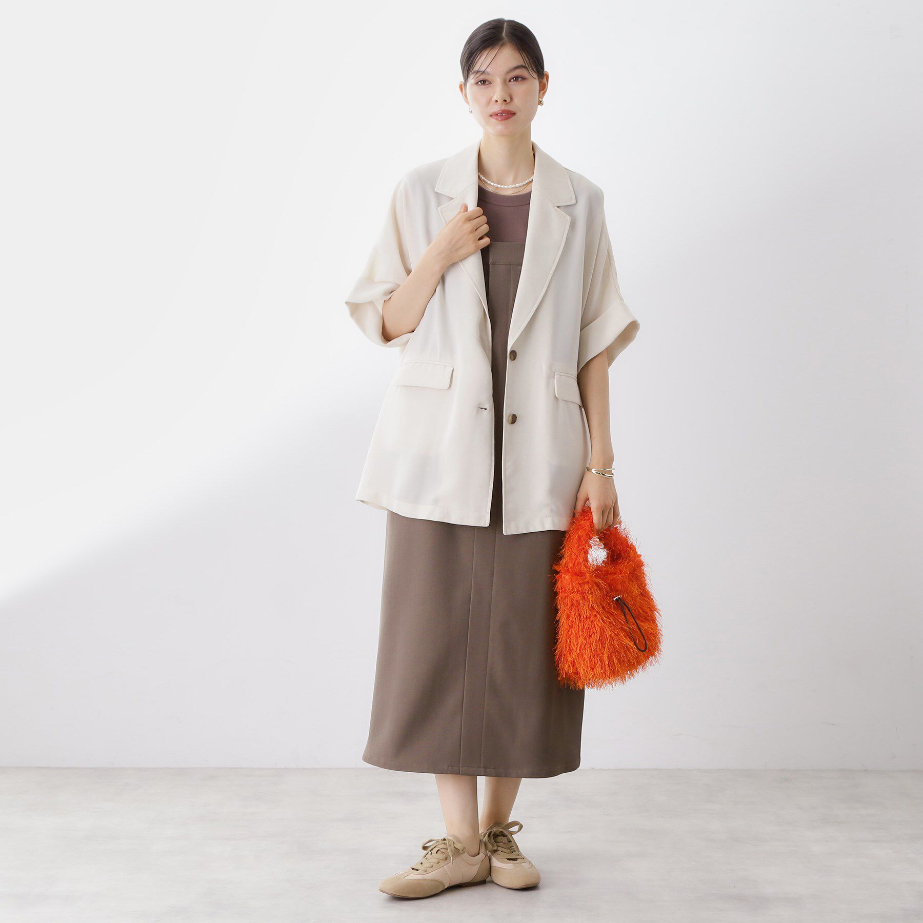 THE SHOP TK「フリンジボア巾着バッグ」|ショルダー・メッセンジャー|