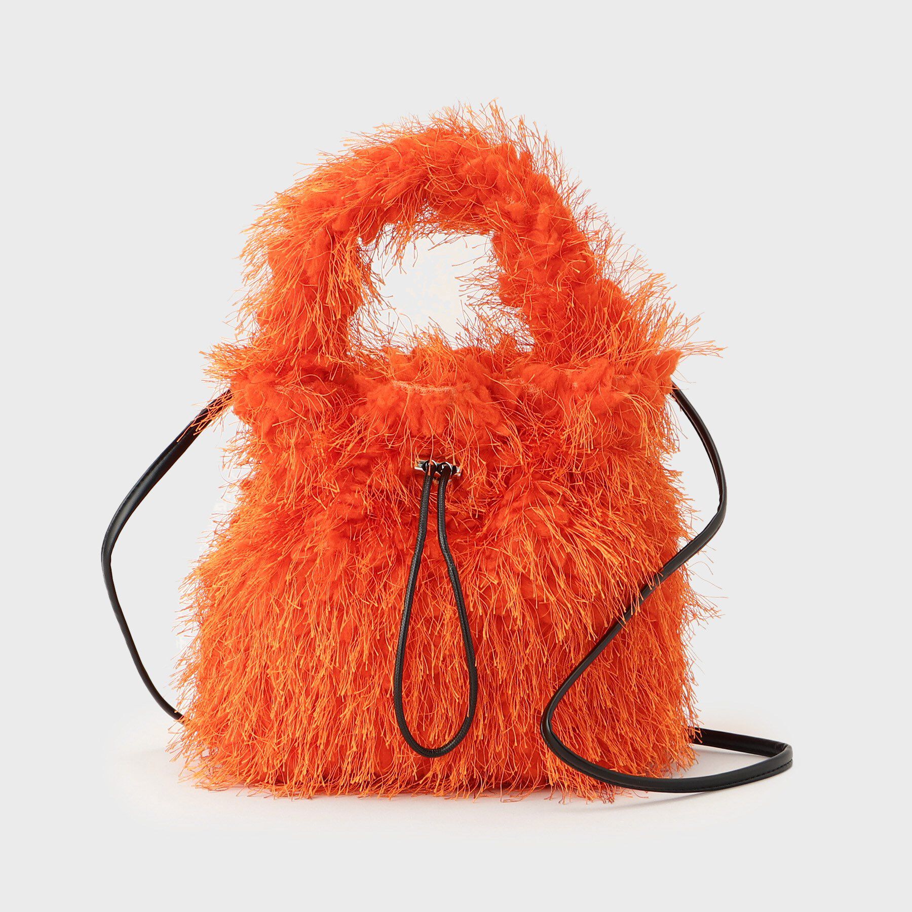 THE SHOP TK「フリンジボア巾着バッグ」|ショルダー・メッセンジャー|