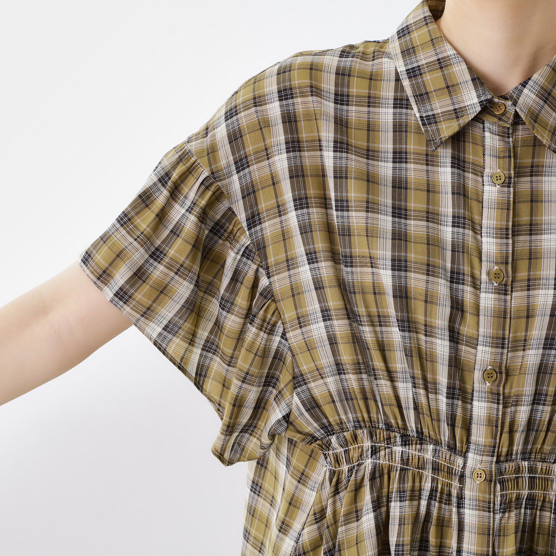 THE SHOP TK「チェック柄チュニックブラウス」|シャツ・ブラウス|