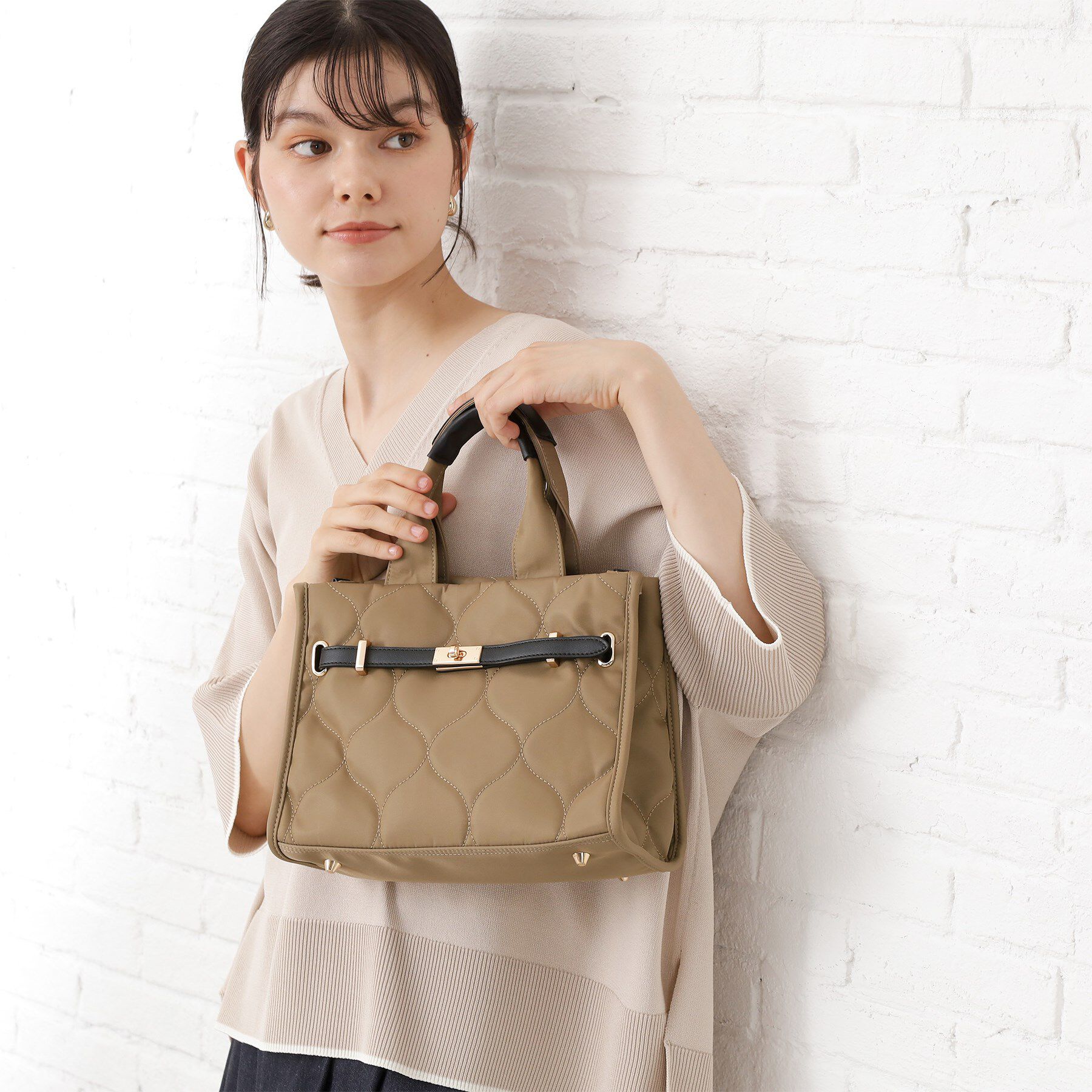 THE SHOP TK「ナイロンキルトミドルトートバッグ」|トートバッグ|