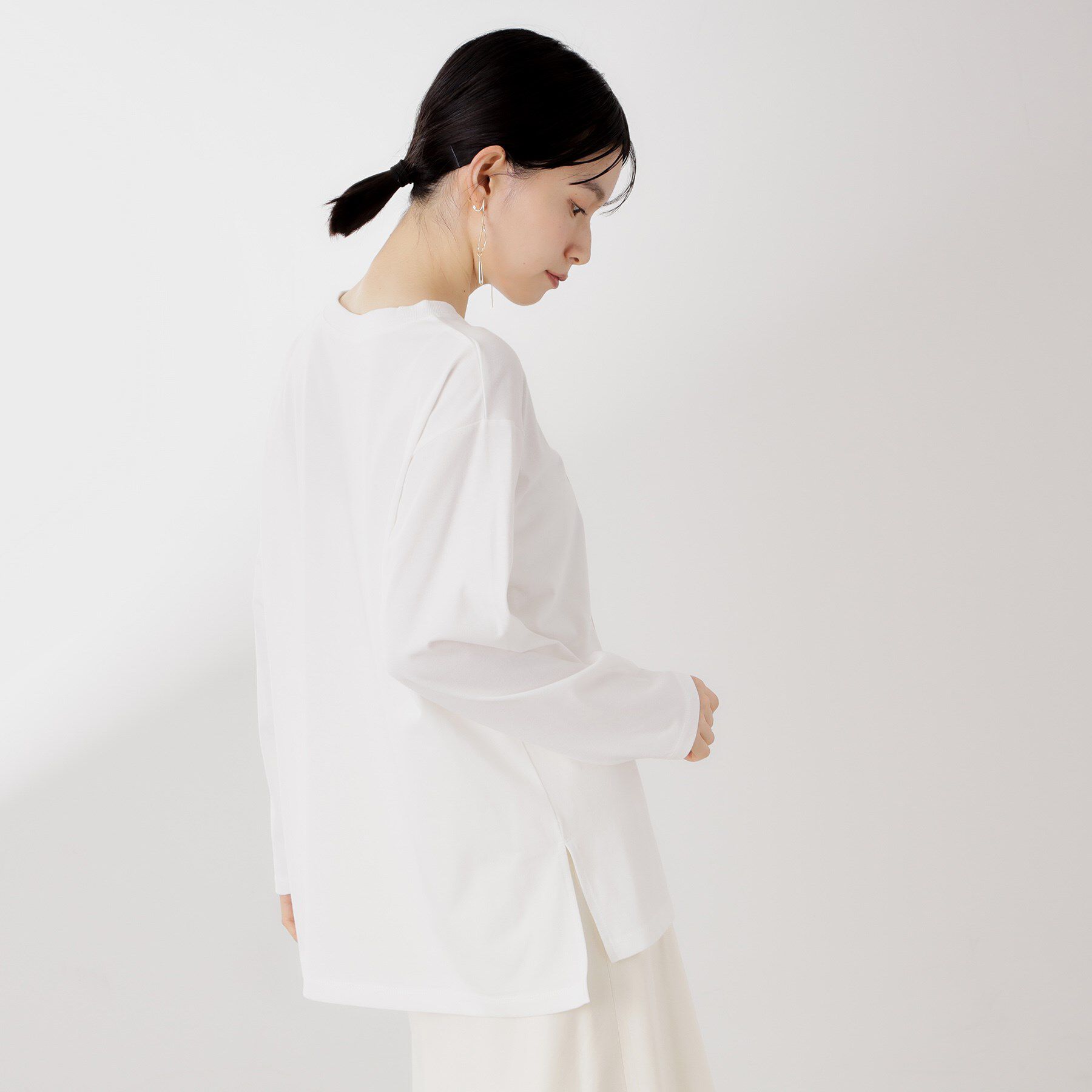 THE SHOP TK「ロゴアソート長袖Tシャツ【アンチピリング/UVカット/洗濯機OK】」|Tシャツ・カットソー|