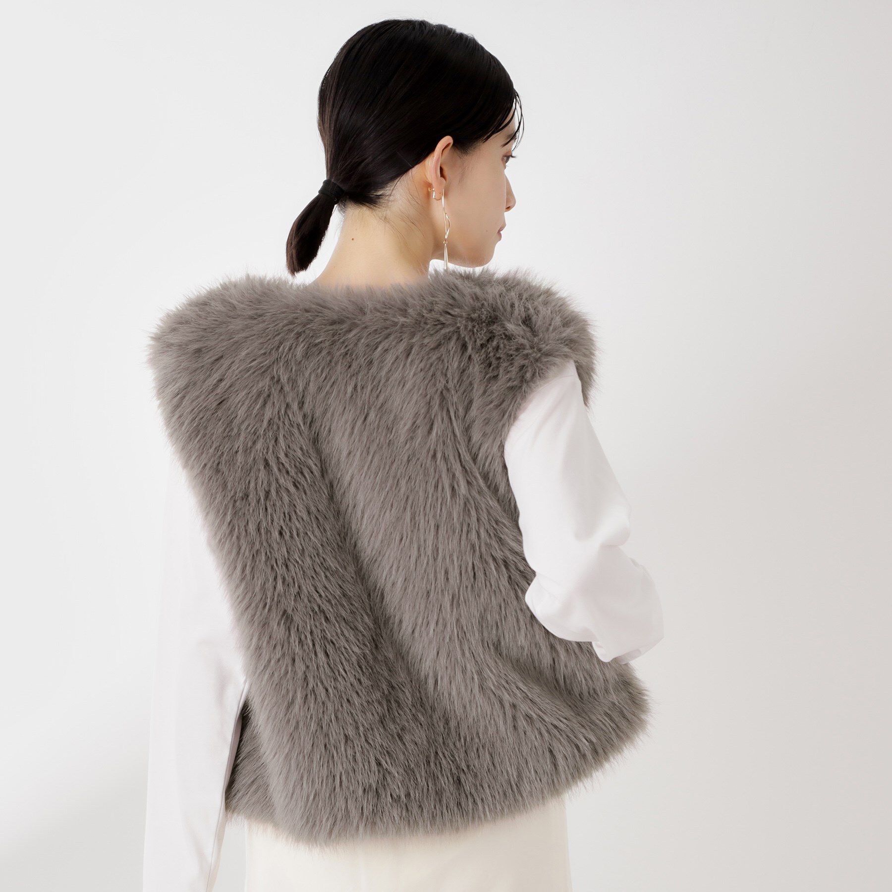 THE SHOP TK「フェイクファーベスト」|ベスト・ジレ|