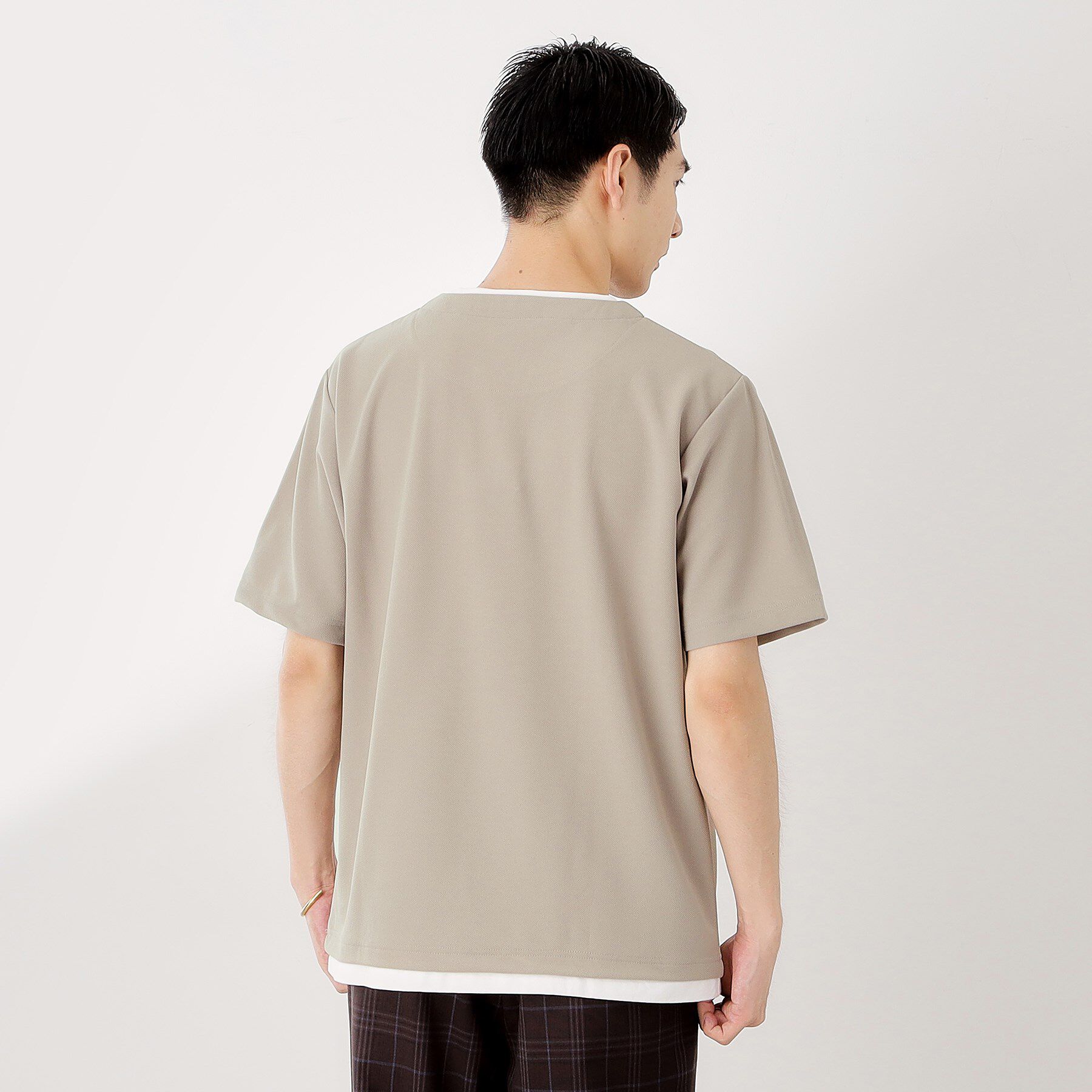 THE SHOP TK「ツイルキーネック半袖Tシャツ」|Tシャツ・カットソー|