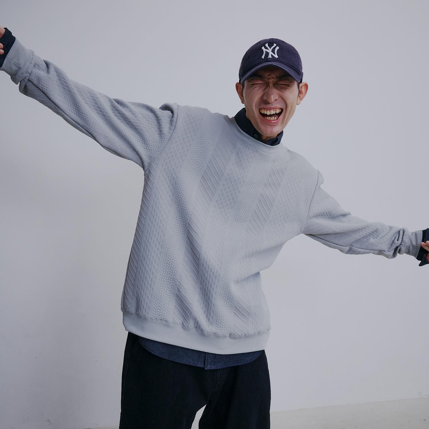 THE SHOP TK「【無地に飽きた方へ】ふくれジャカードスウェット　洗濯機OK/6色展開/ユニセックスでおすすめ！」|パーカー|