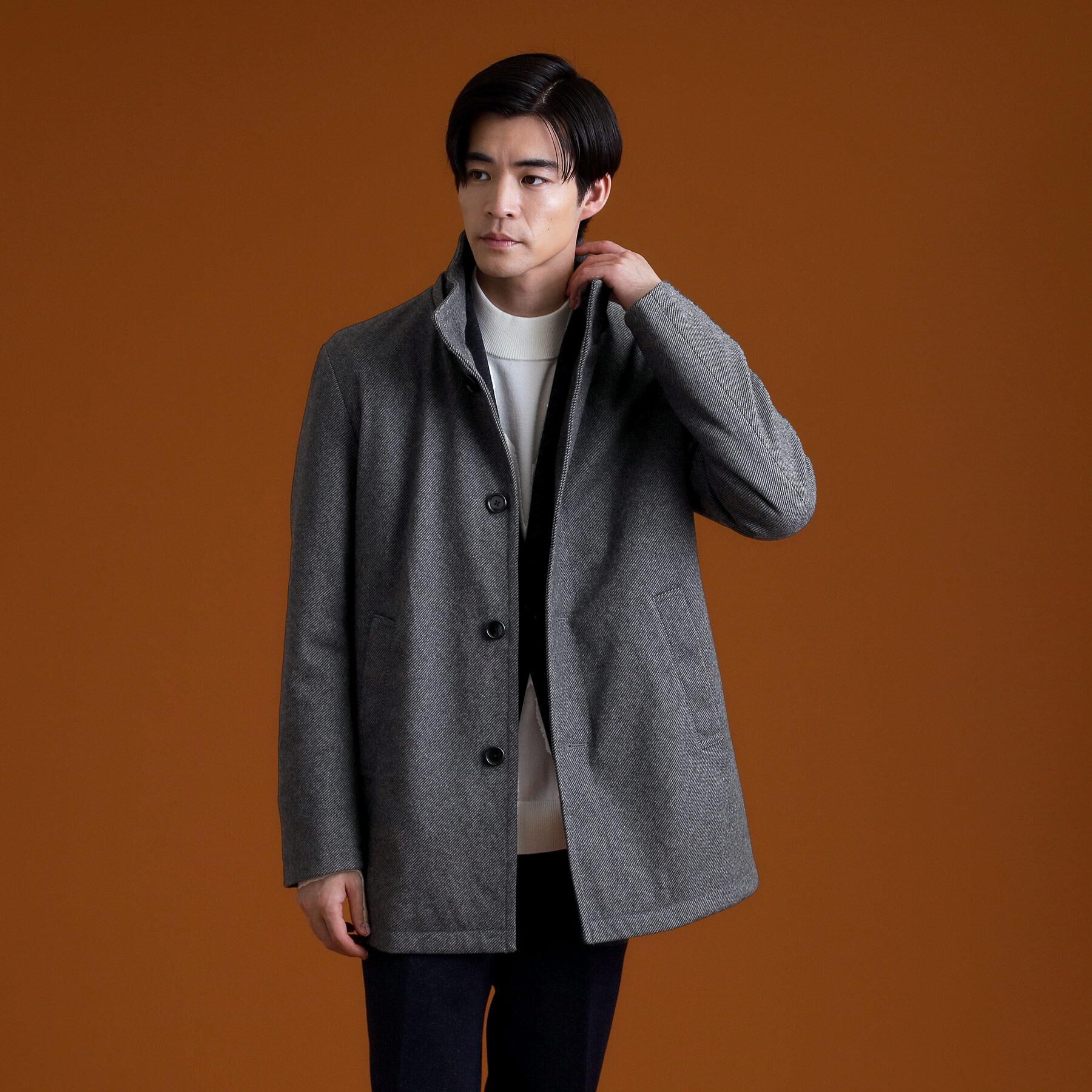 THE SHOP TK「ON/OFF対応 ウーリック スタンド メルトンコート　【洗濯機OK/フード取外し可】」|その他|