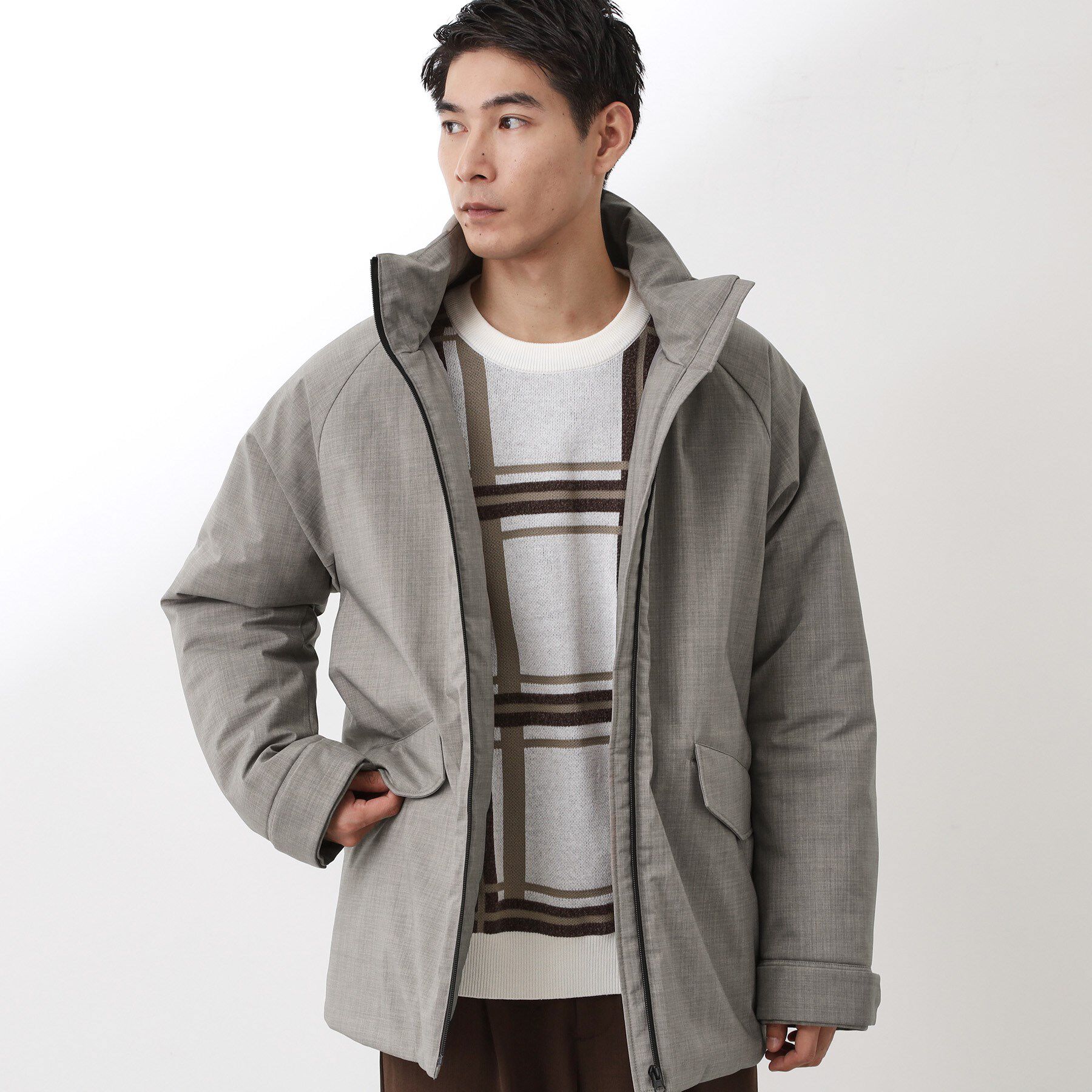 THE SHOP TK「【軽くて、暖かい】SORONA／ソロナ 中綿ブルゾン 防風/軽量/洗濯機OK/フード脱着可」|ブルゾン・スタジャン|