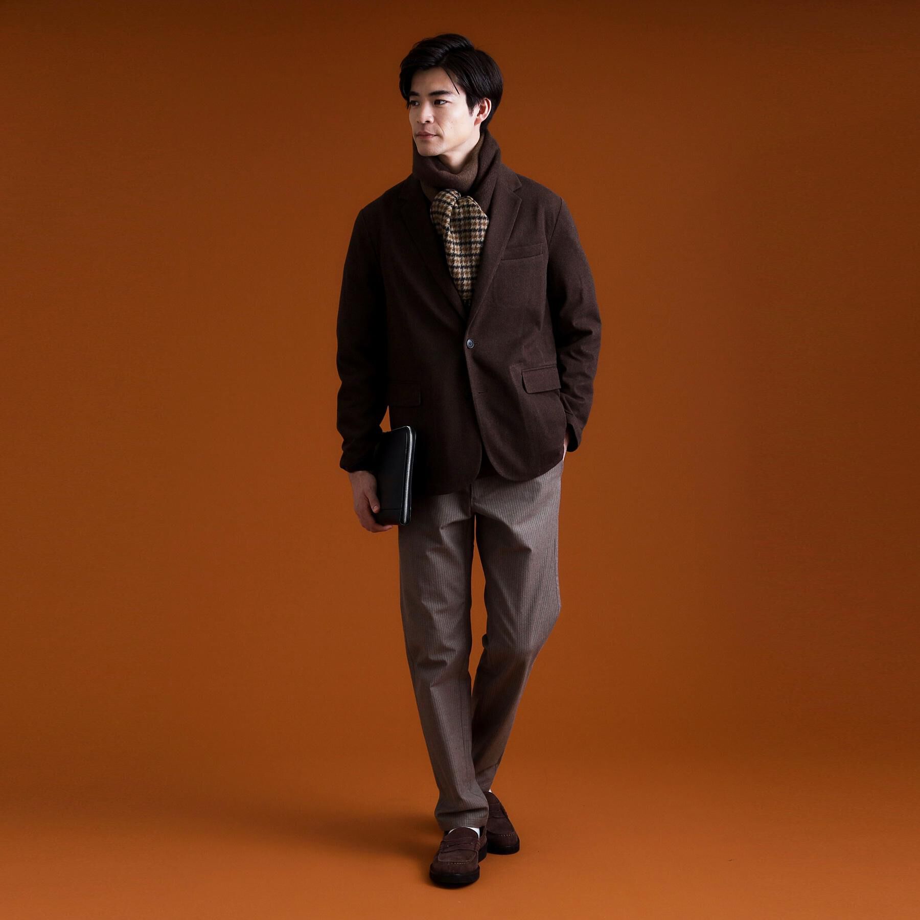 THE SHOP TK「7DAYSヘリンボンパンツ WARM【裏起毛/ストレッチ/洗濯機OK】」|その他|