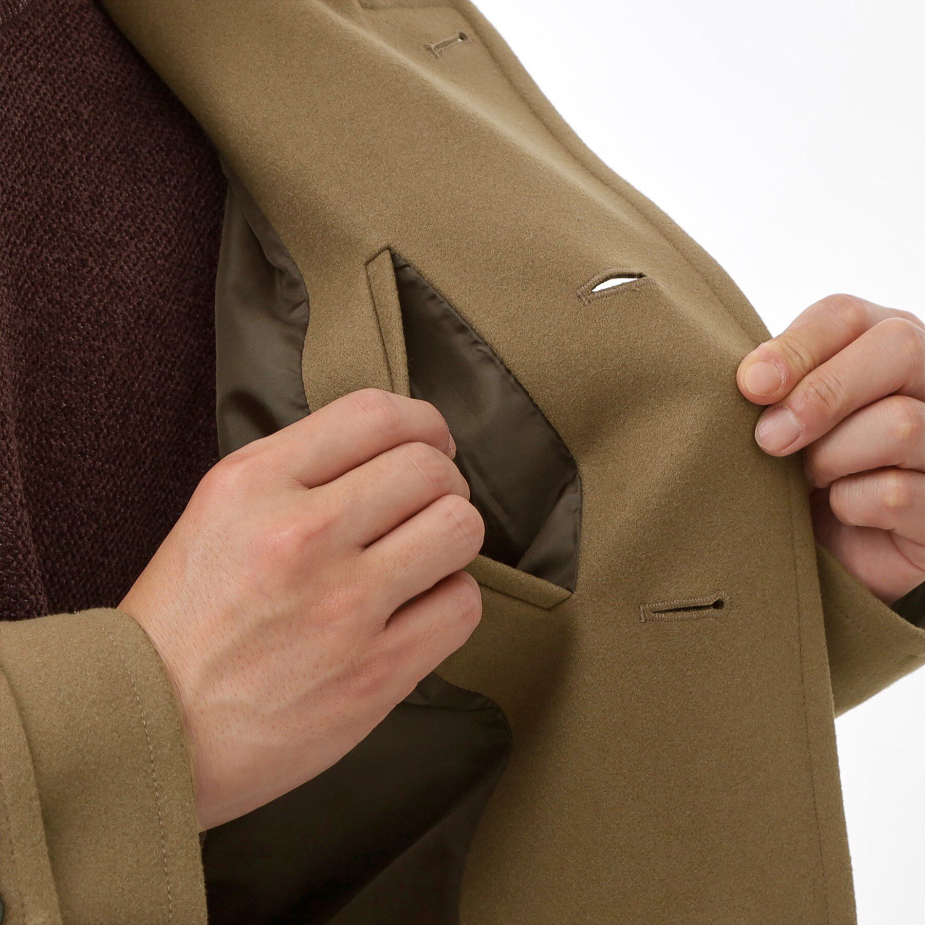 THE SHOP TK「ウーリックシングルPジャケット」|ピーコート|