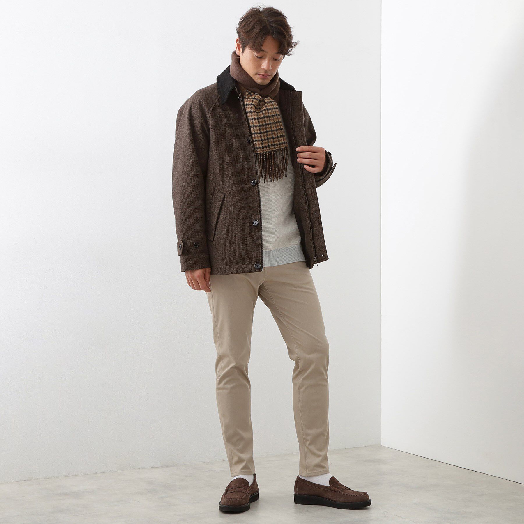 THE SHOP TK「ウールリバーシブルマフラー」|ストール|