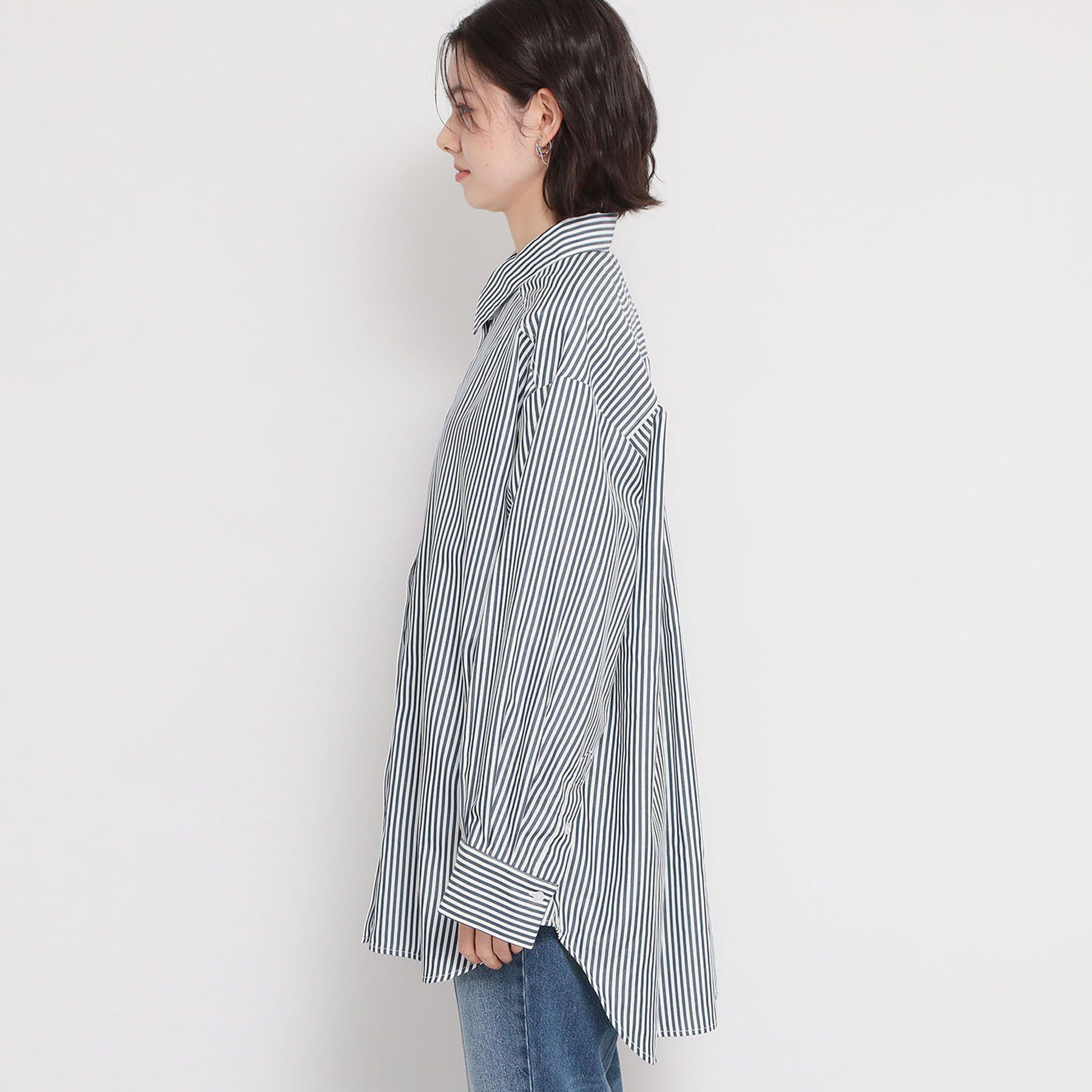 THE SHOP TK「ゆったりシルエットで体型カバー ロングシャツ」|シャツ・ブラウス|